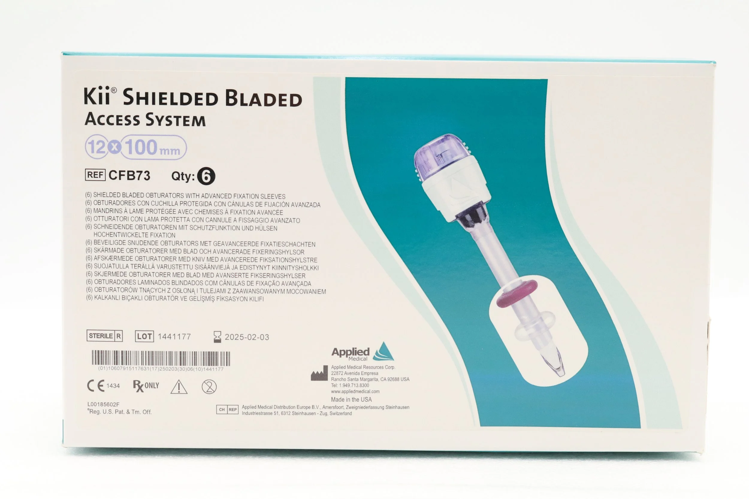 APPLIED MEDICAL | CFB73 | EXPIRED | BOX OF 6 | Kii Shielded Bladed Access System SHIELDED BLADED OBTURATORS WITH ADVANCED FIXATION NEEDLES