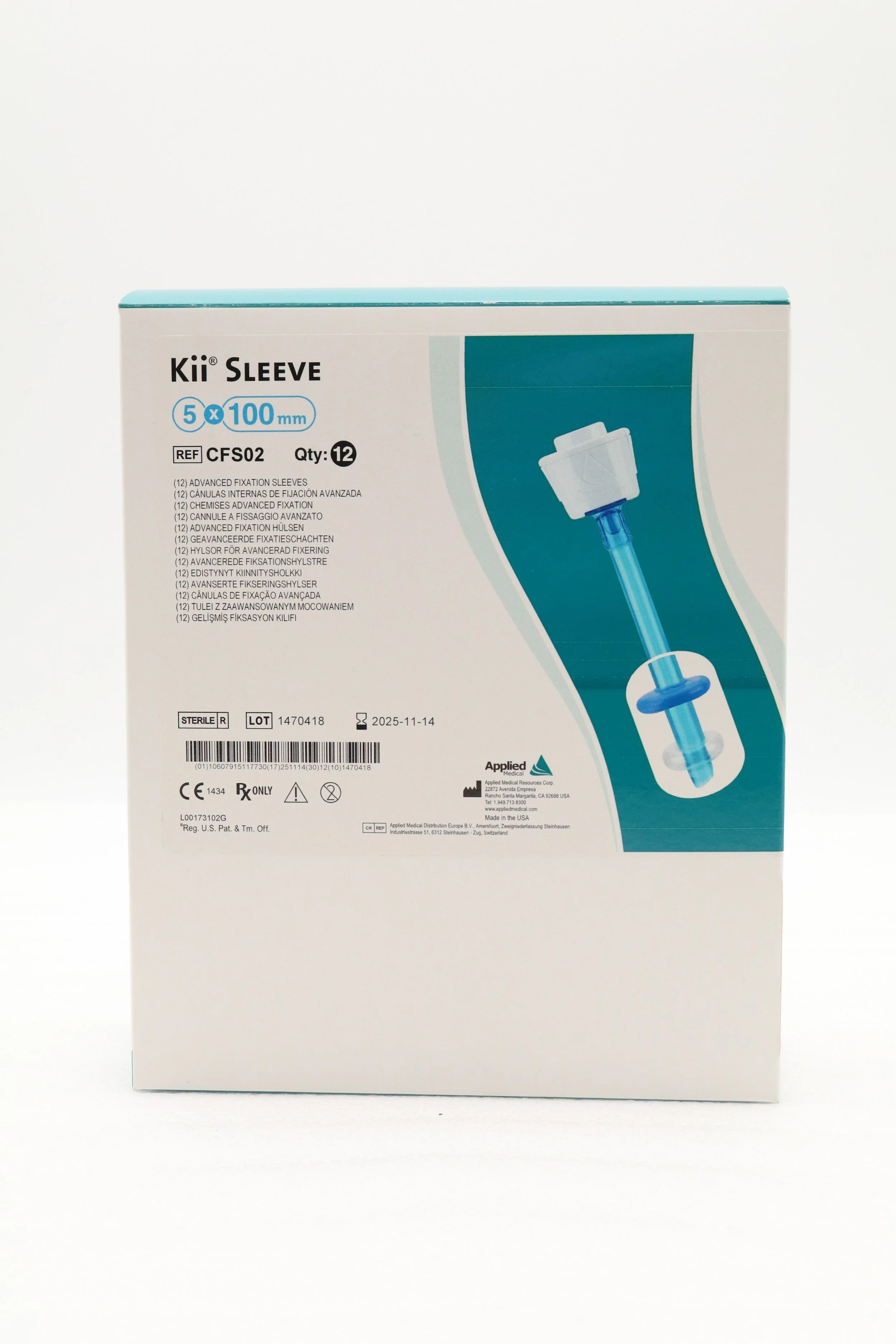 APPLIED MEDICAL | CFS02 | INDATE | EACHES  | KII SLEEVE, ADVANCED FIXATION 5MM X 100MM