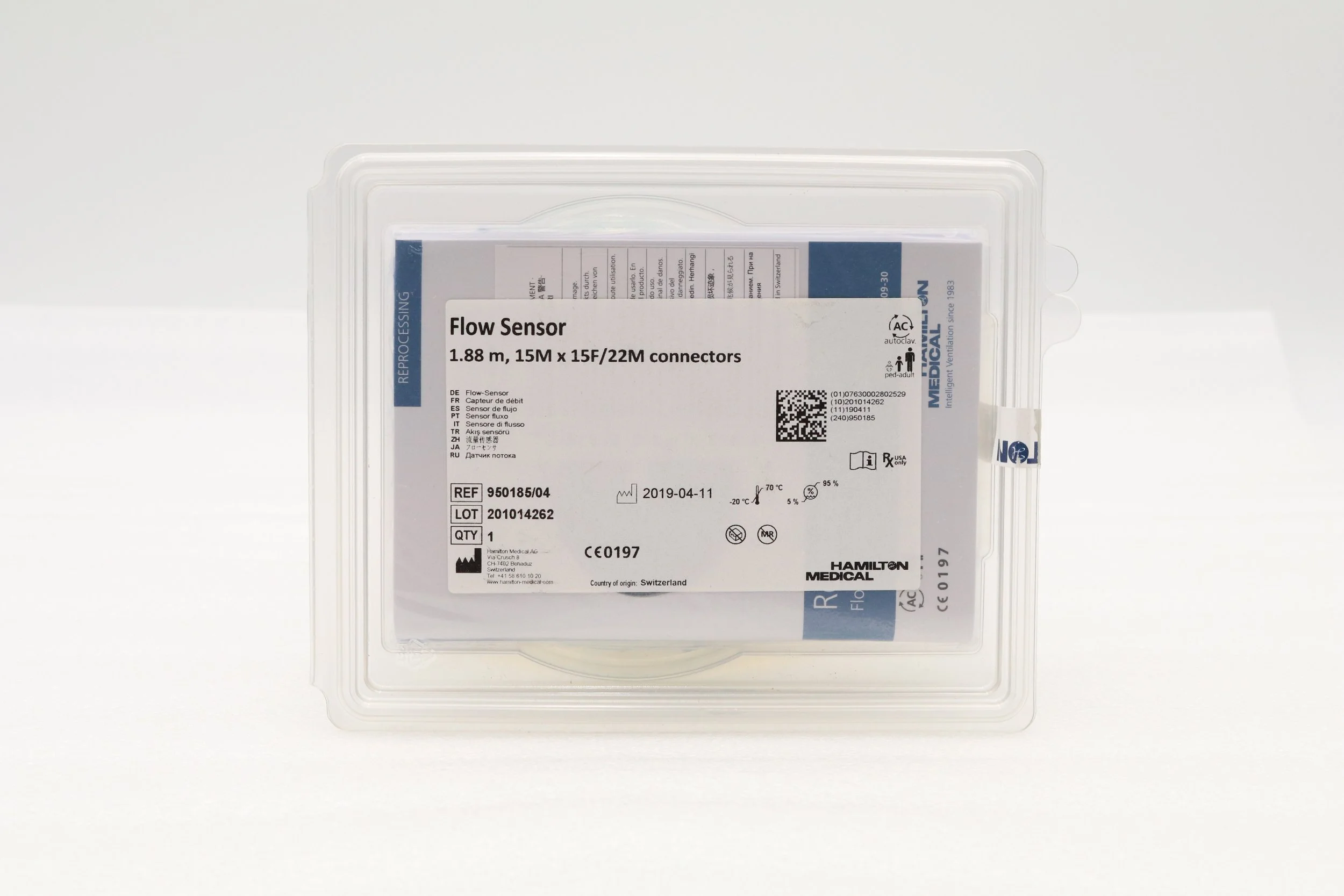 Hamilton Medical | 950185 | EACHES | Reusable Flow Sensor (950185/04)