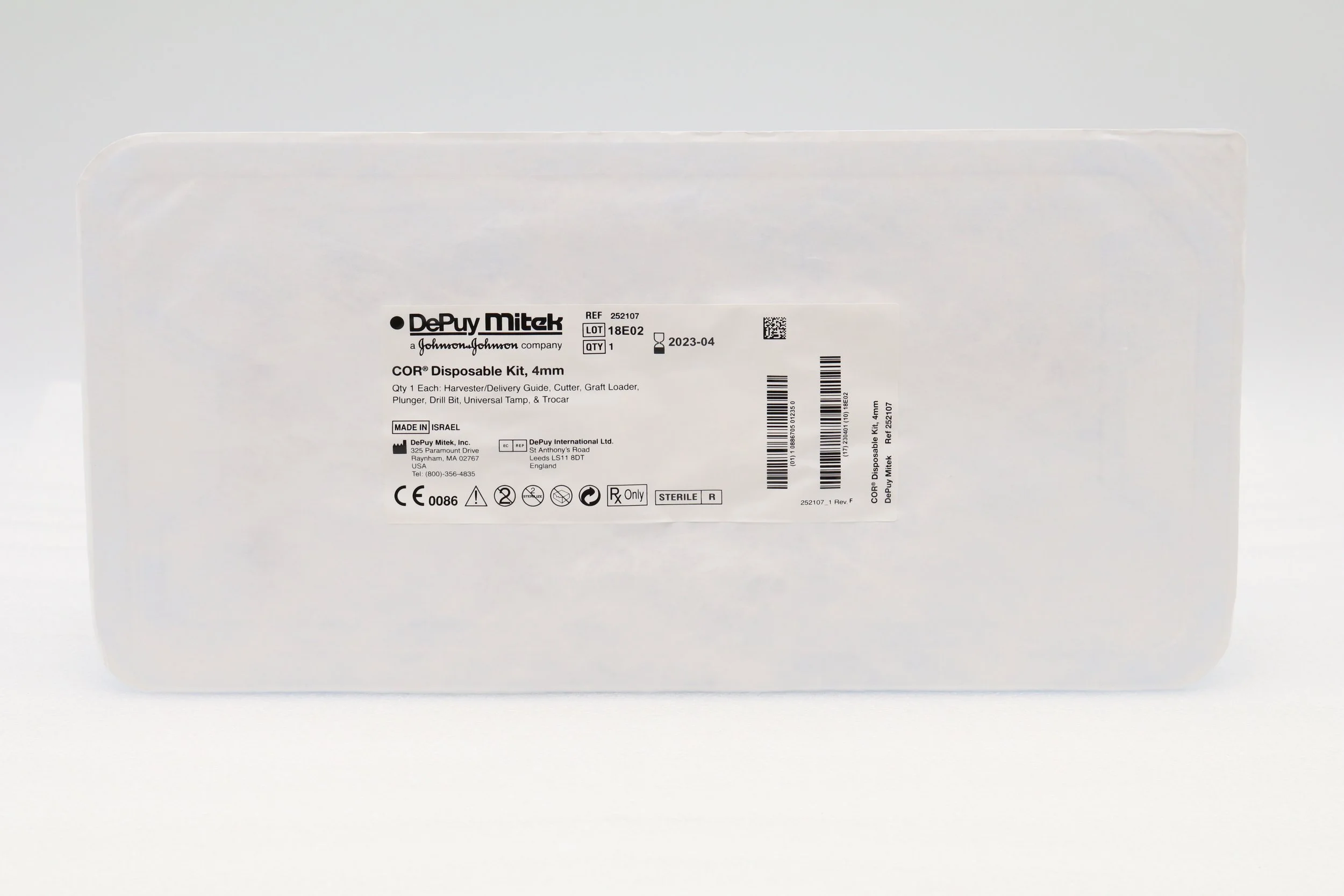 DePuy Mitek | 252107 | EXPIRED | EACHES | COR Disposable Kit 4mm