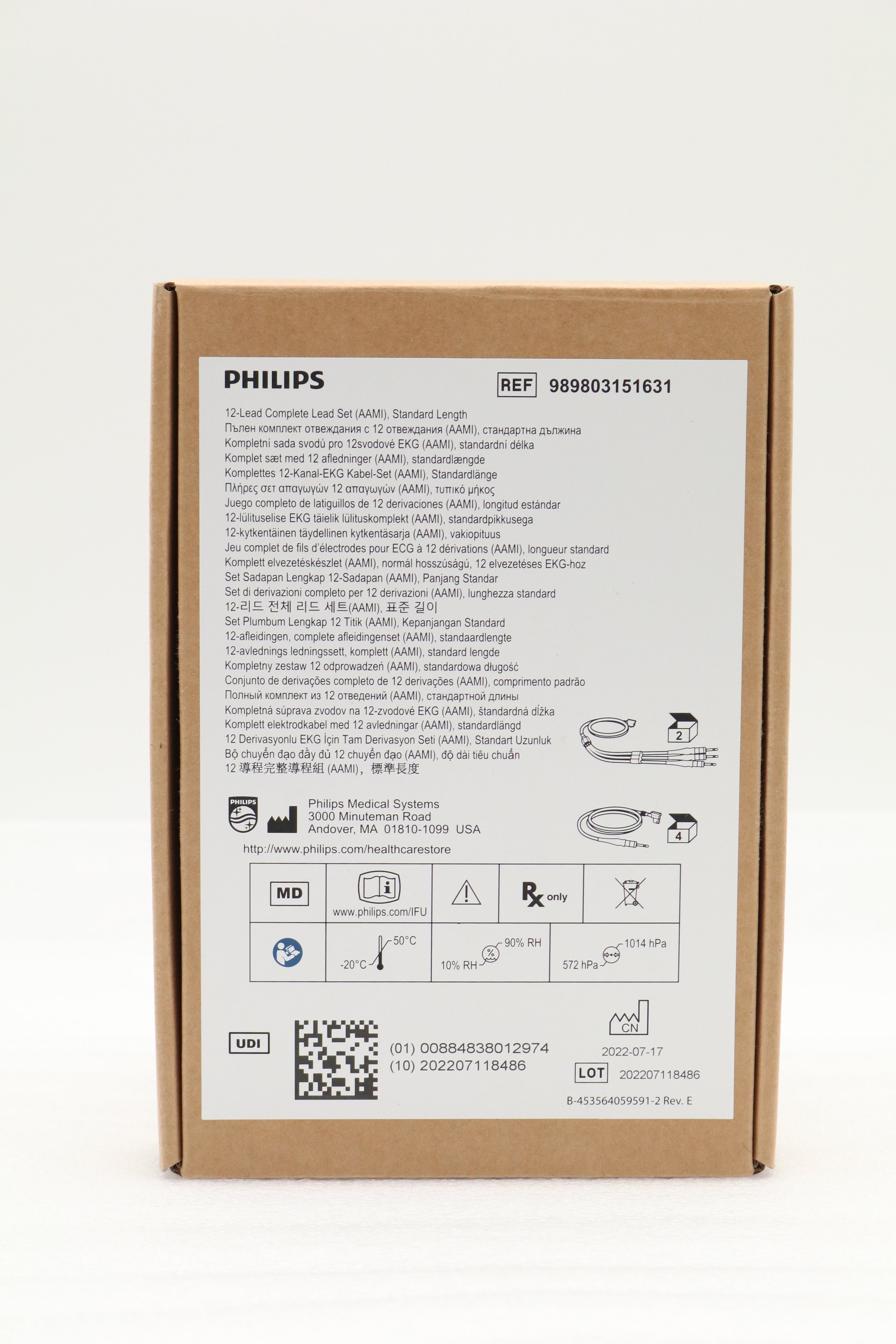 PHILIPS | 989803151631 | EACHES | 12-LEAD COMPLETE LEAD SET AAMI