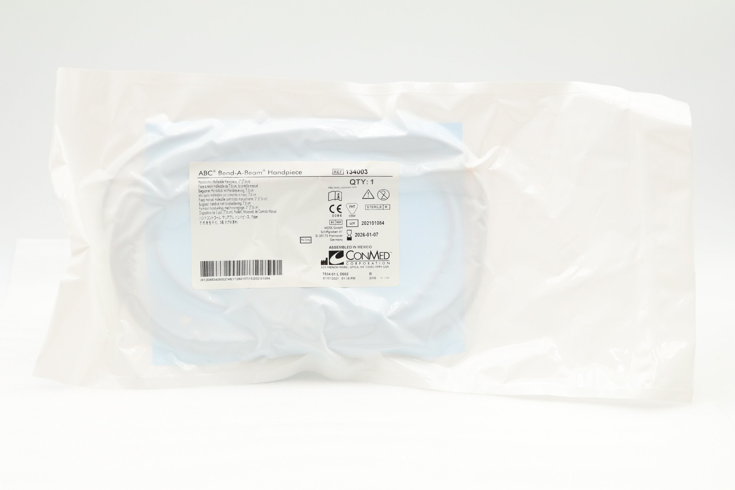 CONMED | 134003 | EACHES | ABC BEND-A-BEAM HANDPIECE 3"