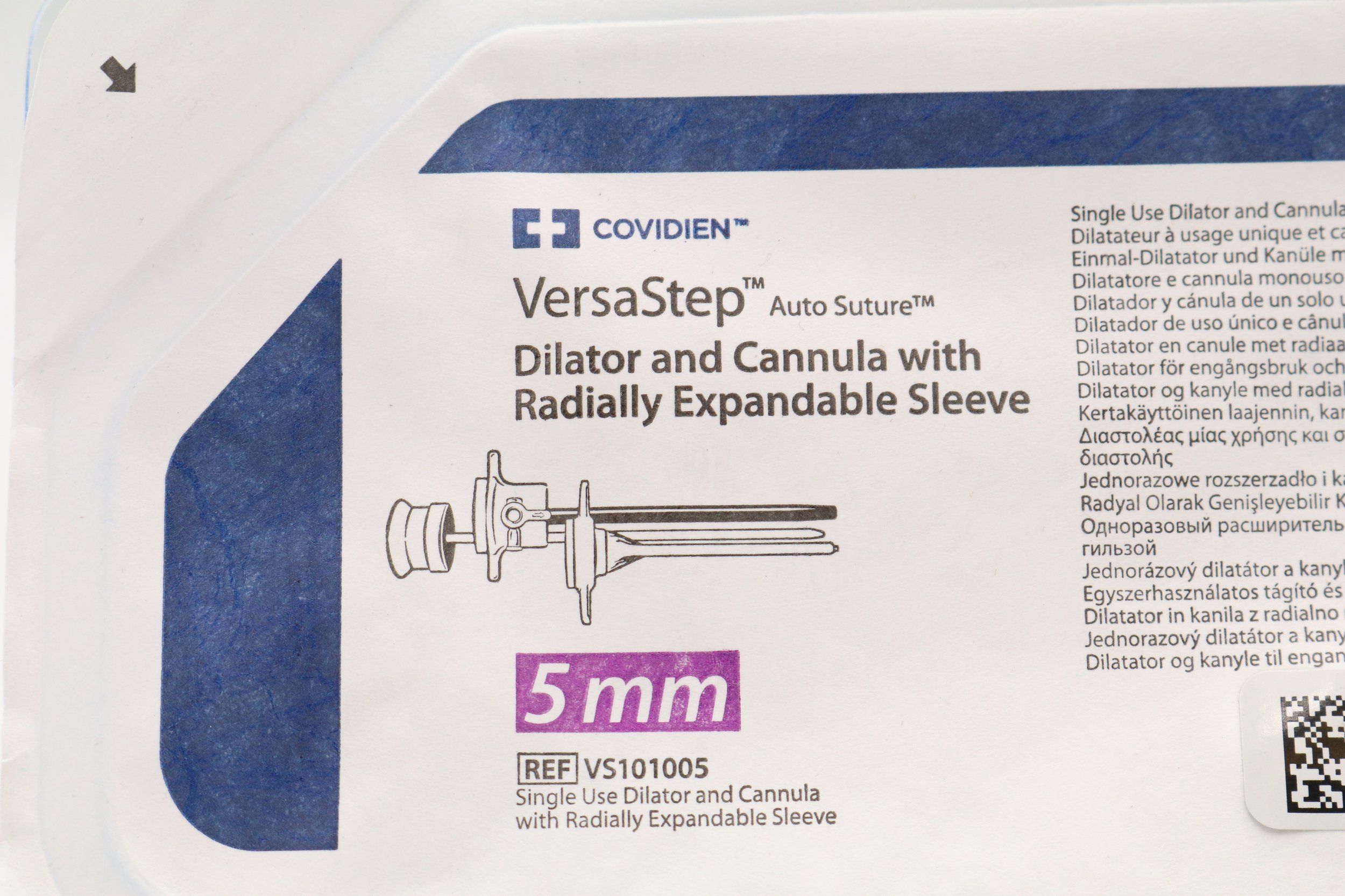 COVIDIEN | VS101005 | VersaStep Auto Suture Dilator and Cannula with Radically Expandable Sleeve 5mm