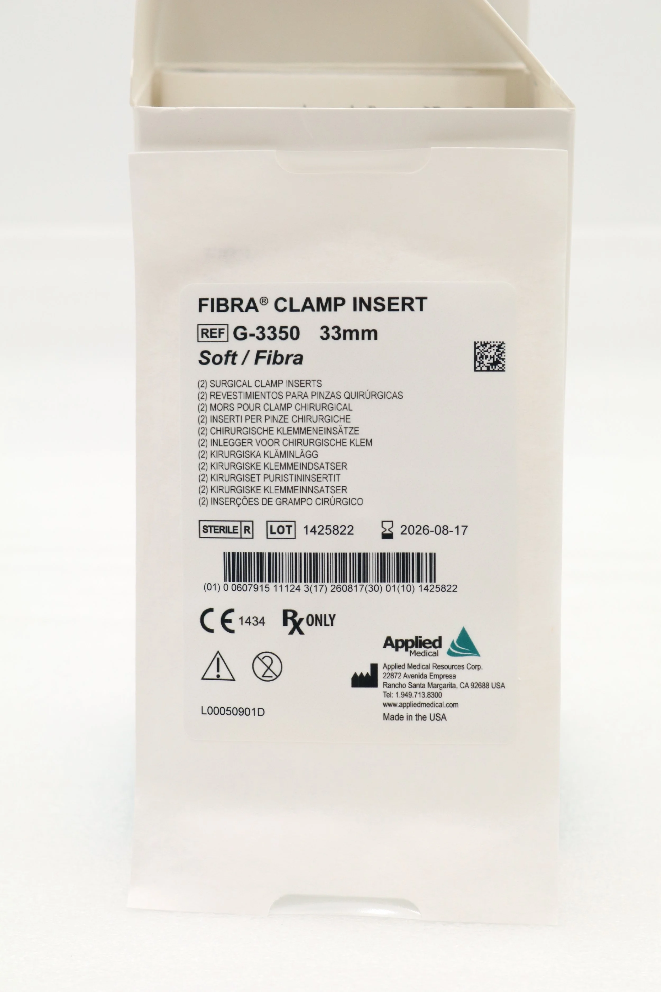APPLIED MEDICAL | G-3350 | IN-DATE | BOX OF 15 | SOFT FIBRA SURGICAL CLAMP INERTS 33MM