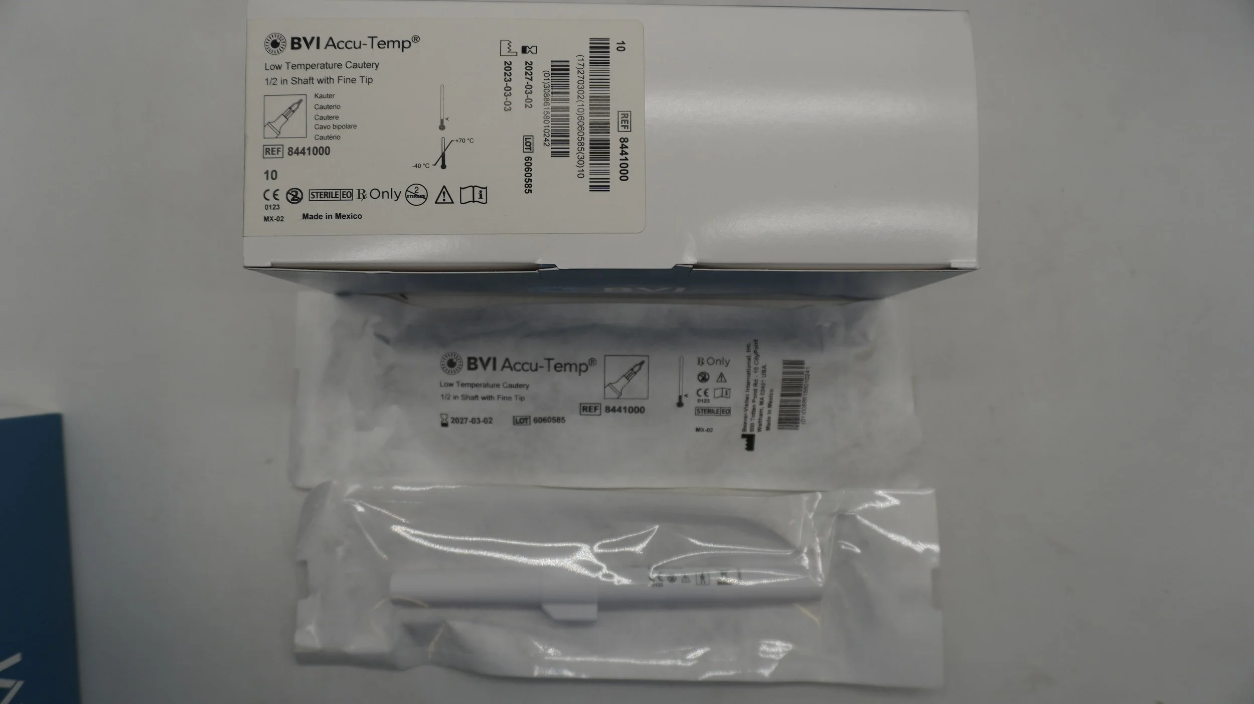 BVI | 8441000 | IN-DATE | BOX of 10 | Accu-Temp Low Temperature Cautery 1/2 in Shaft with Fine Tip
