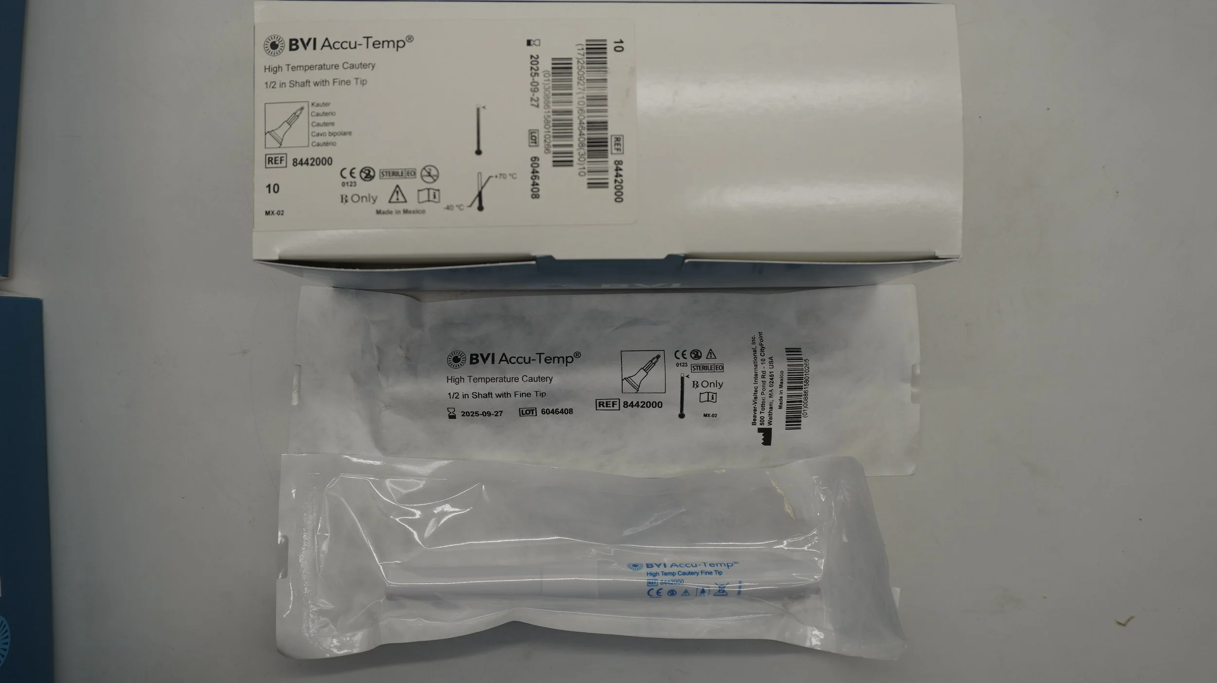 BVI | 8442000 | SHORT DATE | BOX of 10 | Accu-Temp Low Temperature Cautery 1/2 in Shaft with Fine Tip