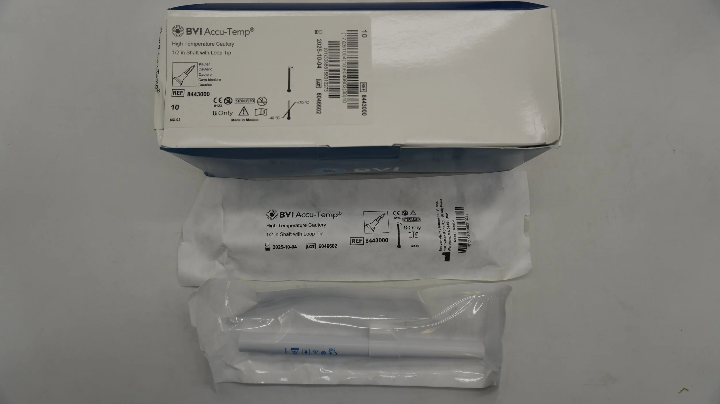 BVI | 8443000 | SHORT DATE | BOX of 10 | Accu-Temp Low Temperature Cautery 1/2 in Shaft with Fine Tip