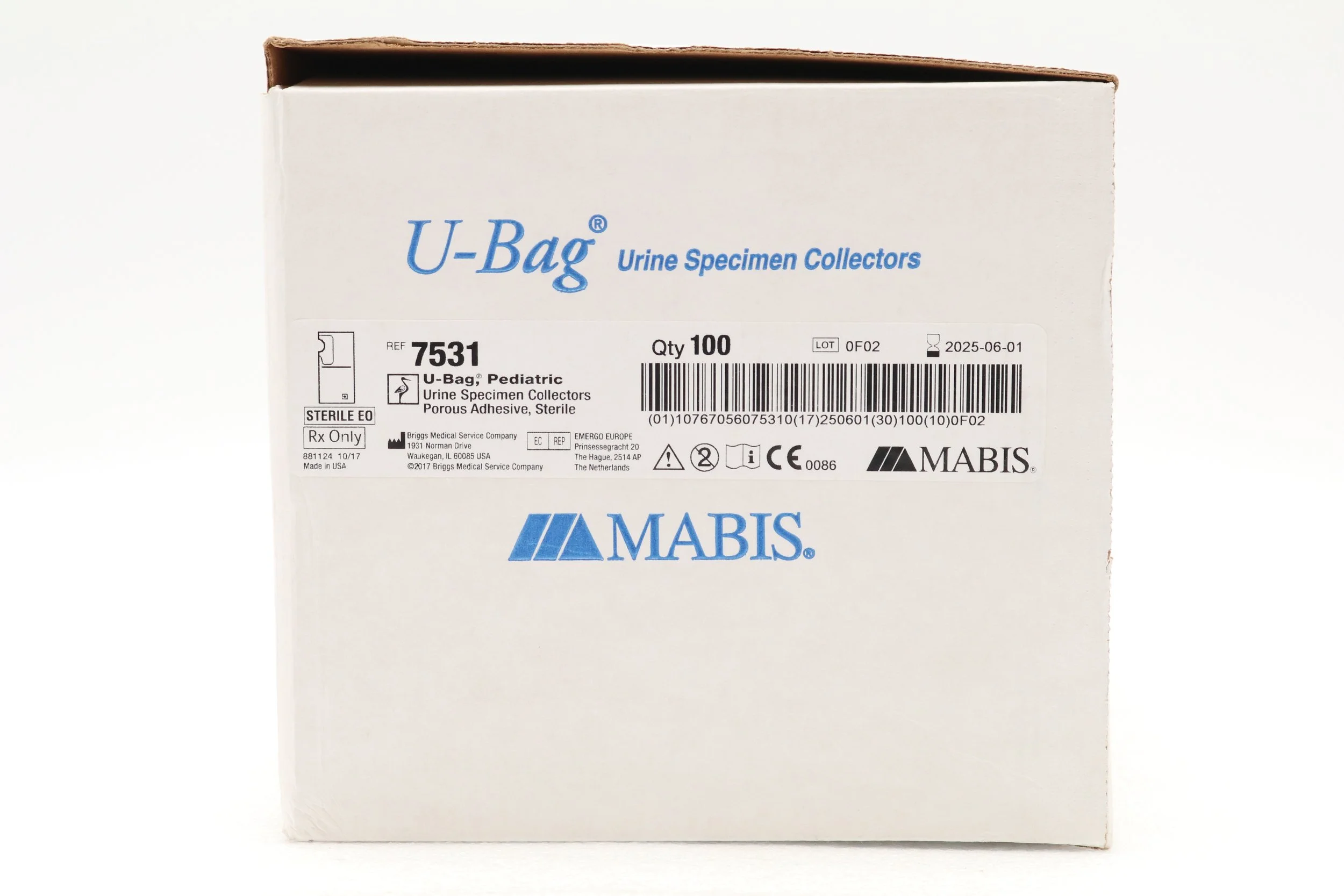 Aspen Surgical | 7531 | SHORTDATE | BOX OF 100 | U-Bag Urine Specimen Collector 200mL Sterile Single