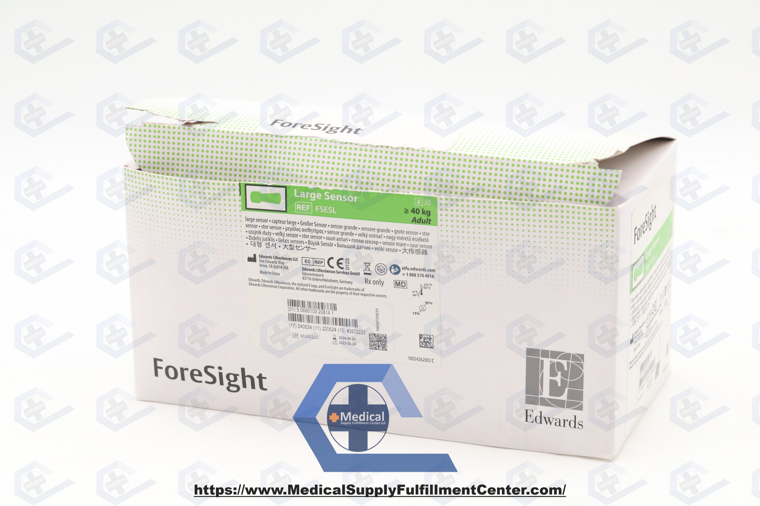 Edwards | FSESL | EXPIRED | BOX OF 20 | ForeSight Sensor, Large
