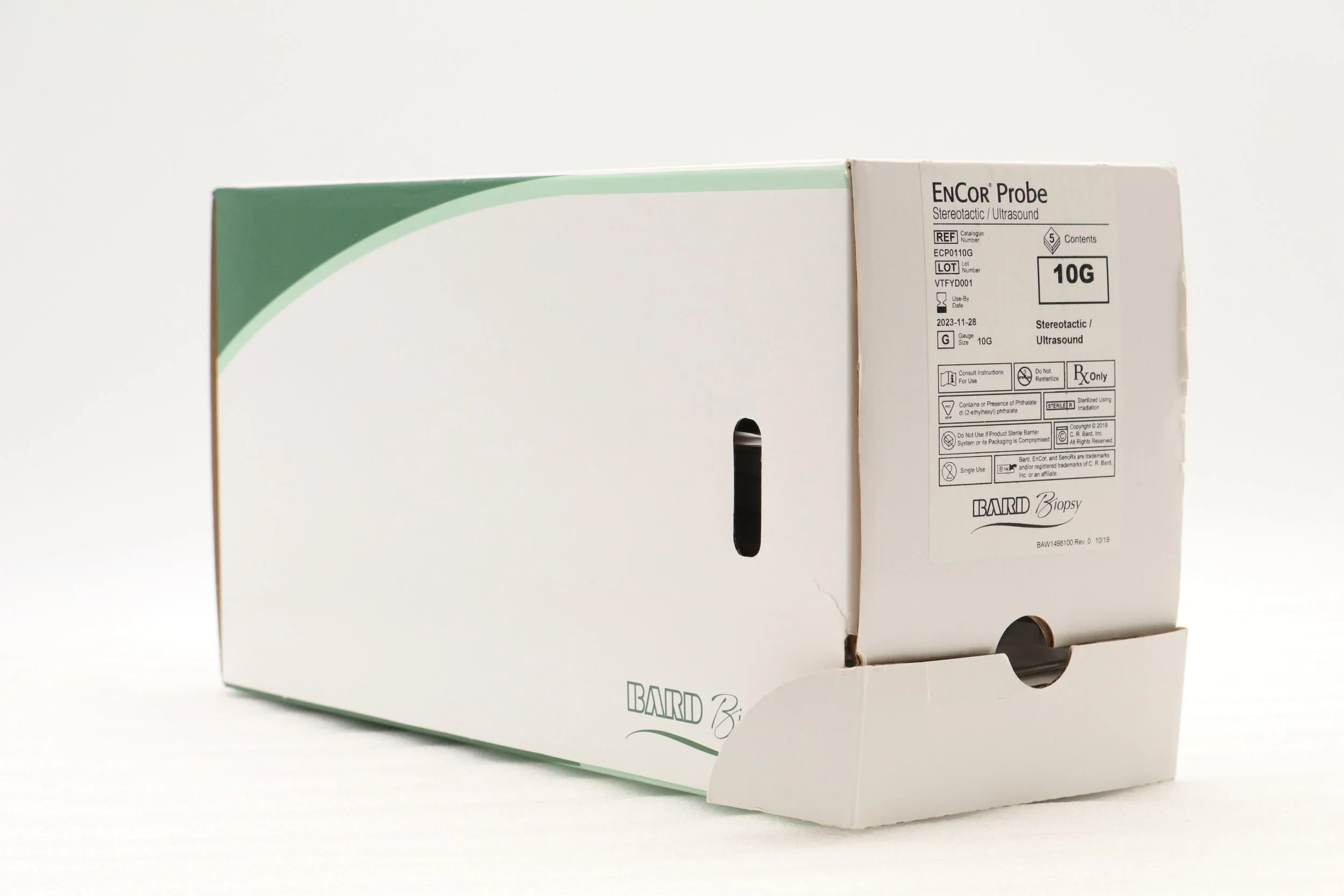 Bard | ECP0110G | EXPIRED | BOX OF 5 | Biopsy Probe Encor 10 Gauge Sharp Trocar Tip