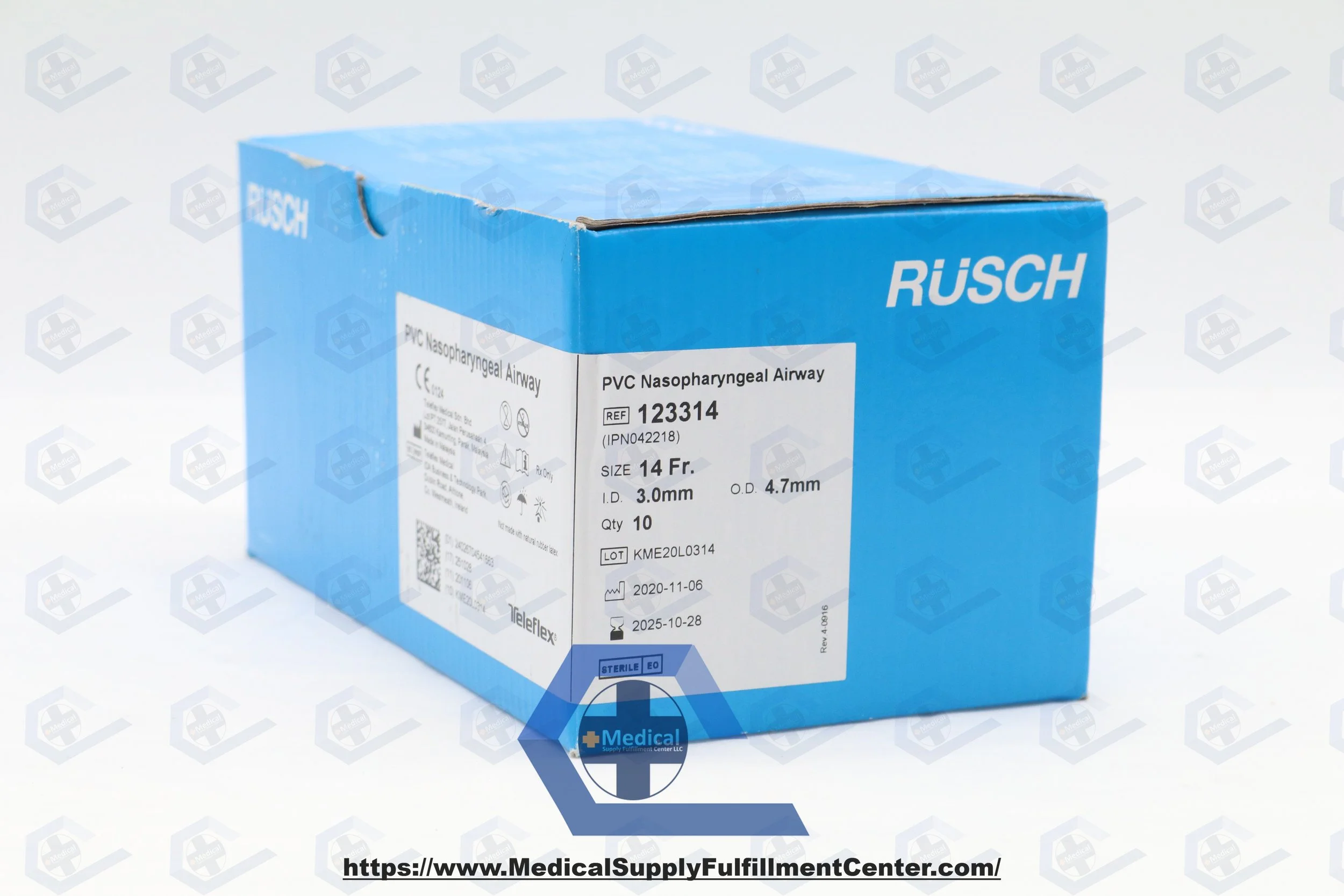 TELEFLEX | 123314 | INDATE | BOX OF 10 | Rusch PVC Nasopharyngeal Airway, 14F