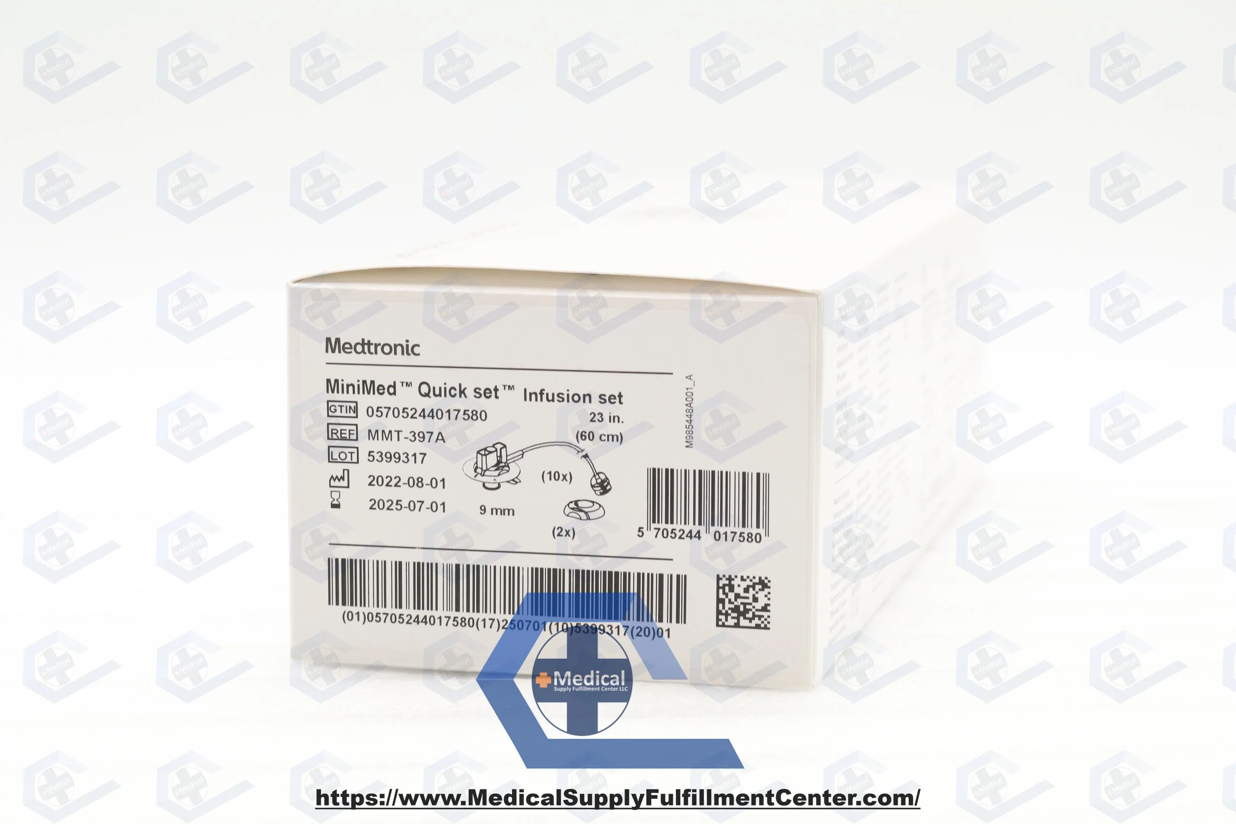 MEDTRONIC | MMT-397A | EXPIRED | BOX OF 10 | Quick-Set Paradigm Infusion Set - Quick-Set Infusion Set, Paradigm, 23"