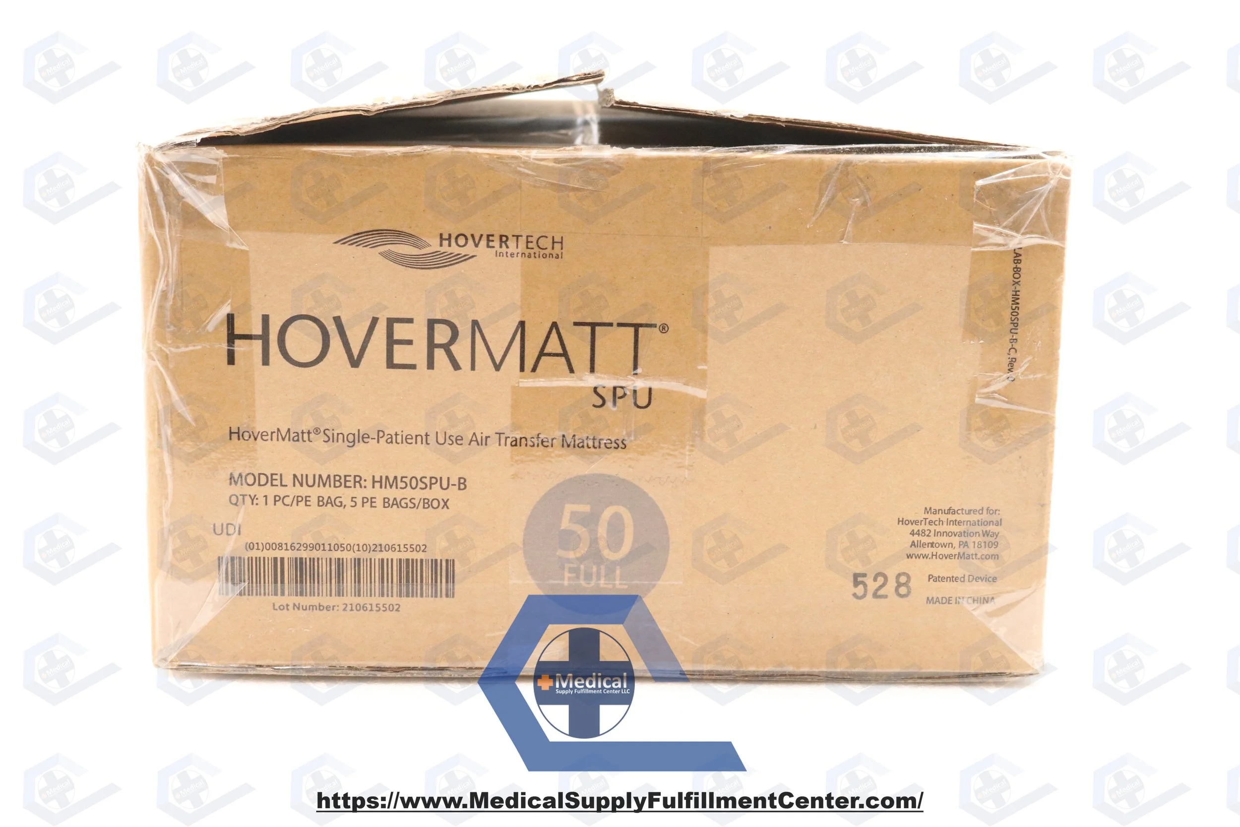 Renu Medical | HM50SPU-B | BOX OF 5 | HOVERMATT 50X78IN BREATHABLE SINGLE PATIENT USE TO 1200LB