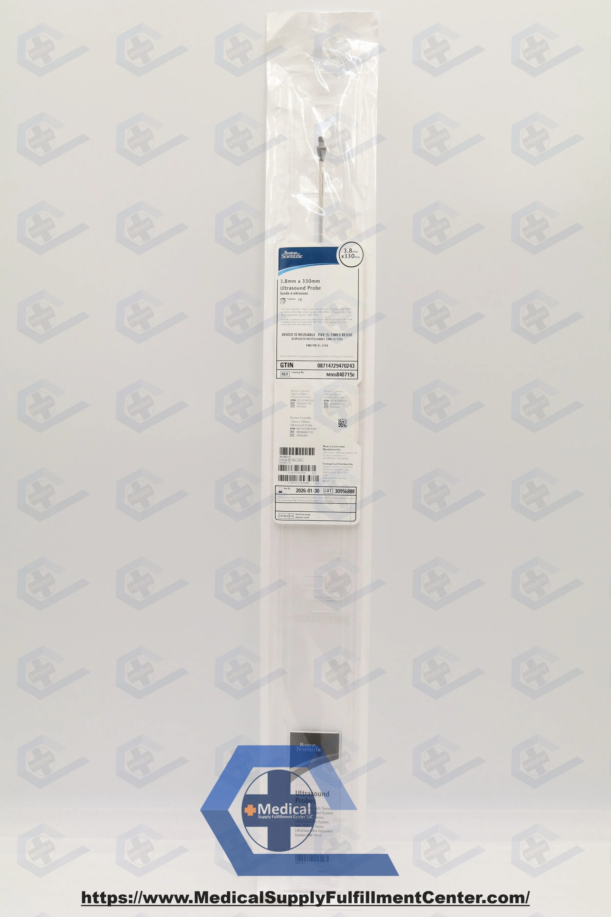 Boston Scientific | 840715 | In Date | Eaches | BOSTON SCIENTIFIC 3.8MM X 330MM ULTRASOUND PROBE