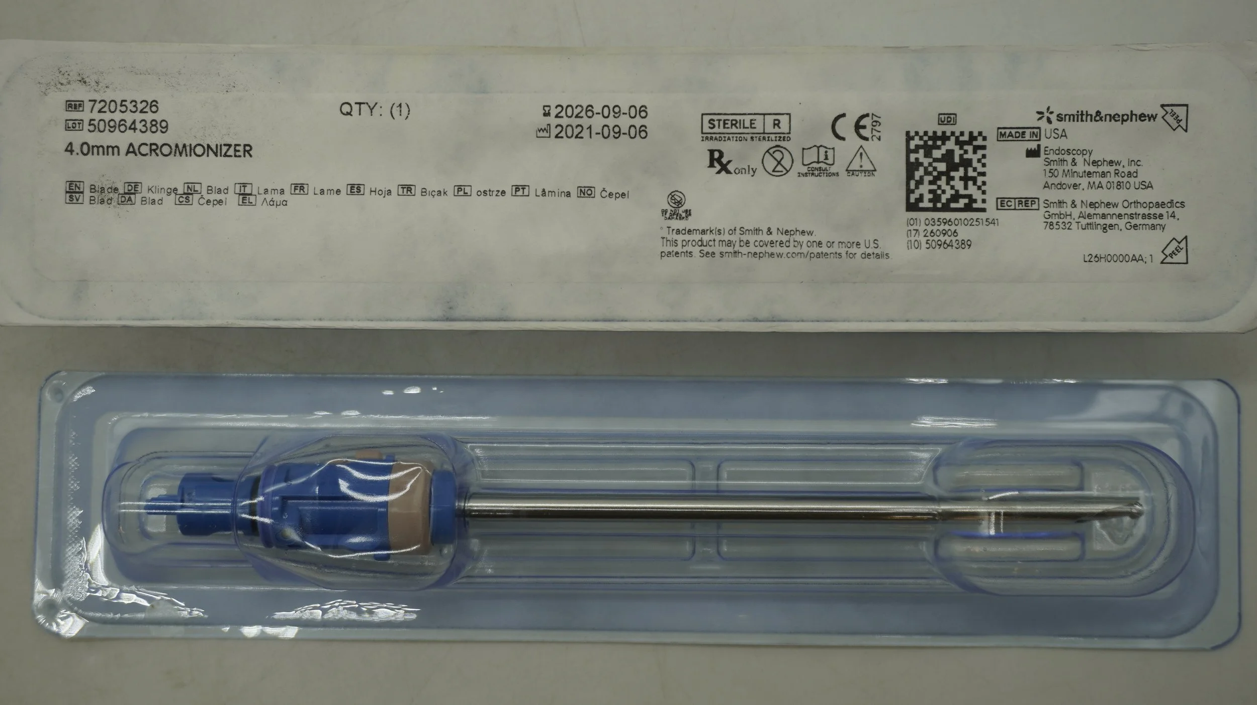 Smith & Nephew | 7205326 | IN-DATE | EACHES | DYONICS 4.0 Acromionizer Burr