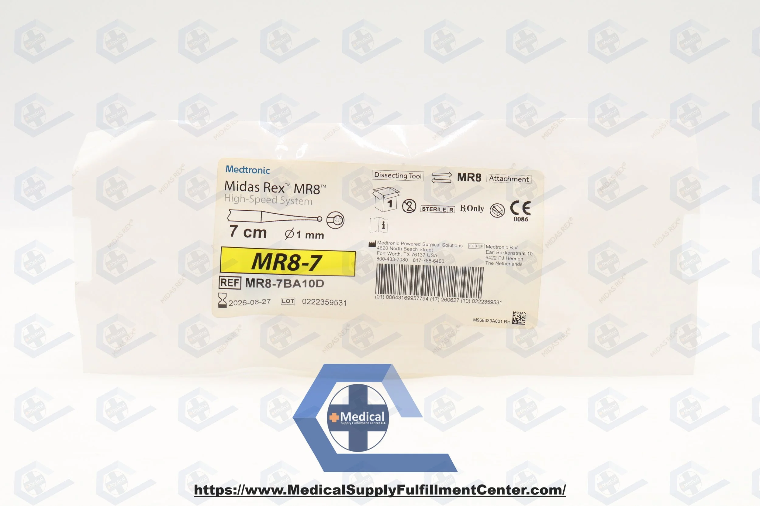 MEDTRONIC | MR8-7BA10D | EACHES | Cutting Burr, 1 mm Head Diameter, 7 cm Shaft Length