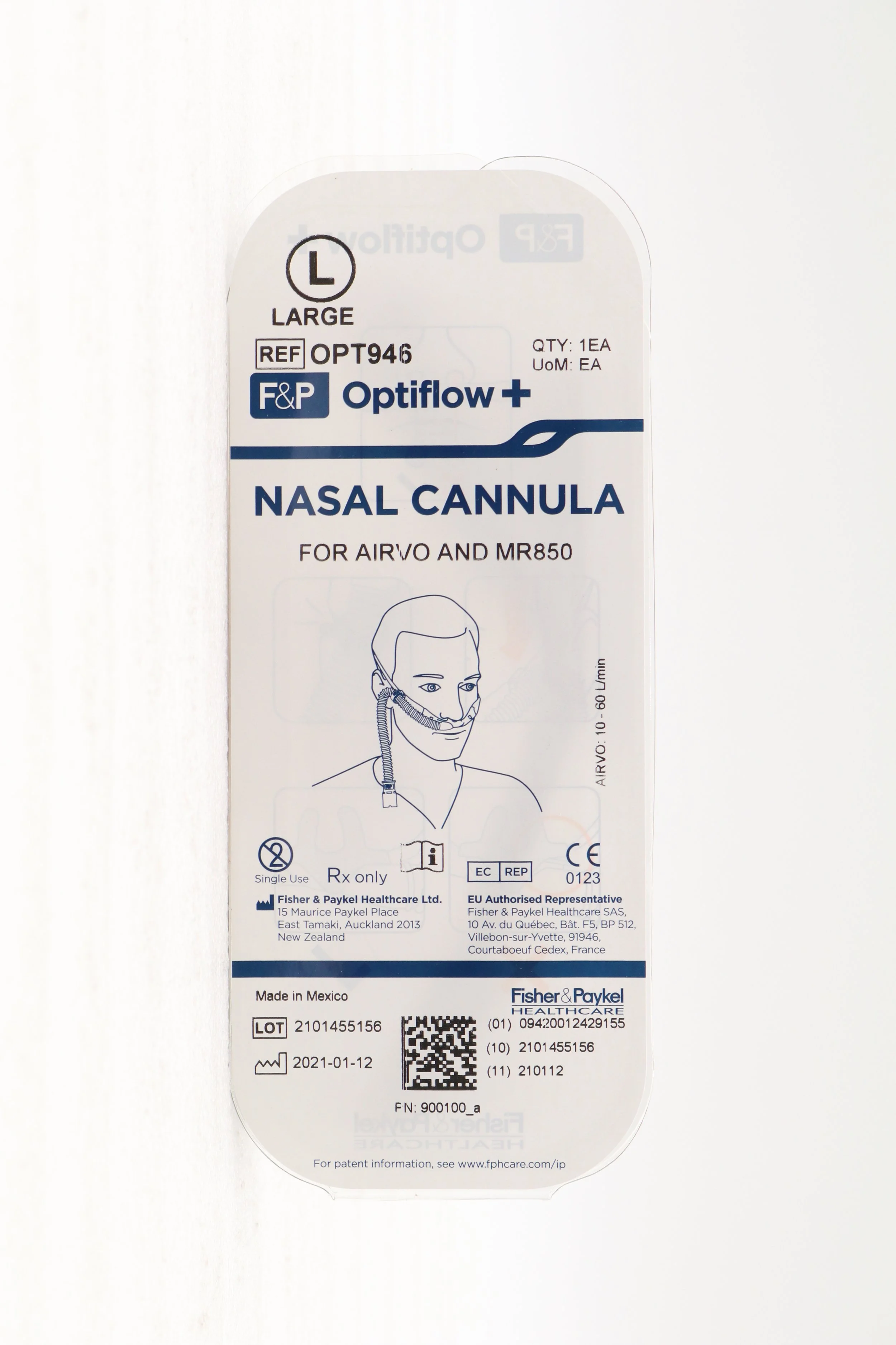 Fisher & Paykel | OPT946 | EACHES | Optiflow+ Nasal Cannula, Large for Airvo and MR850