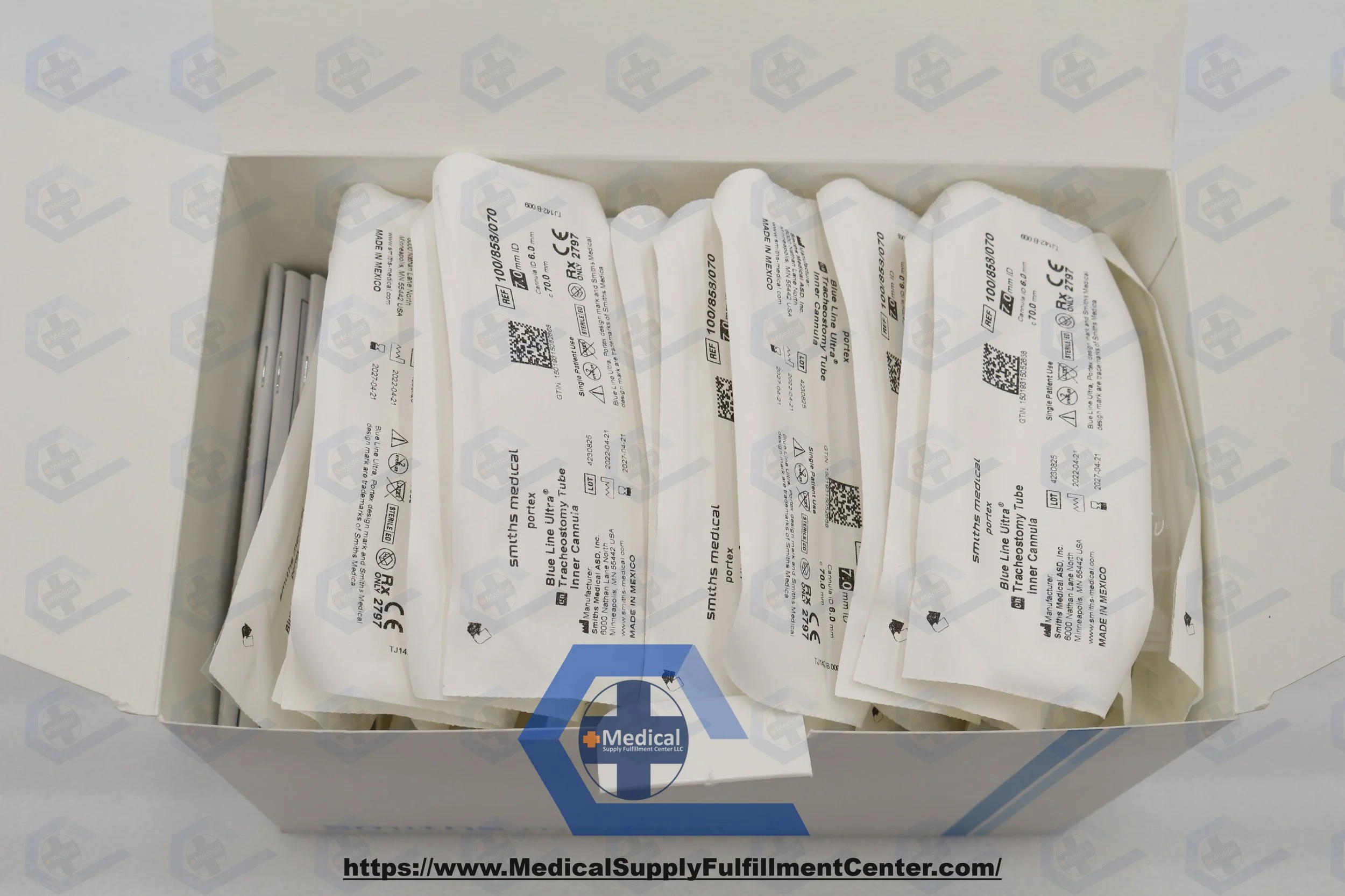 Smiths | 100/858/070 | IN-DATE | BOX OF 50 | Portex Blue Line Ultra Tracheostomy Tube, Inner Cannula 7.0mm