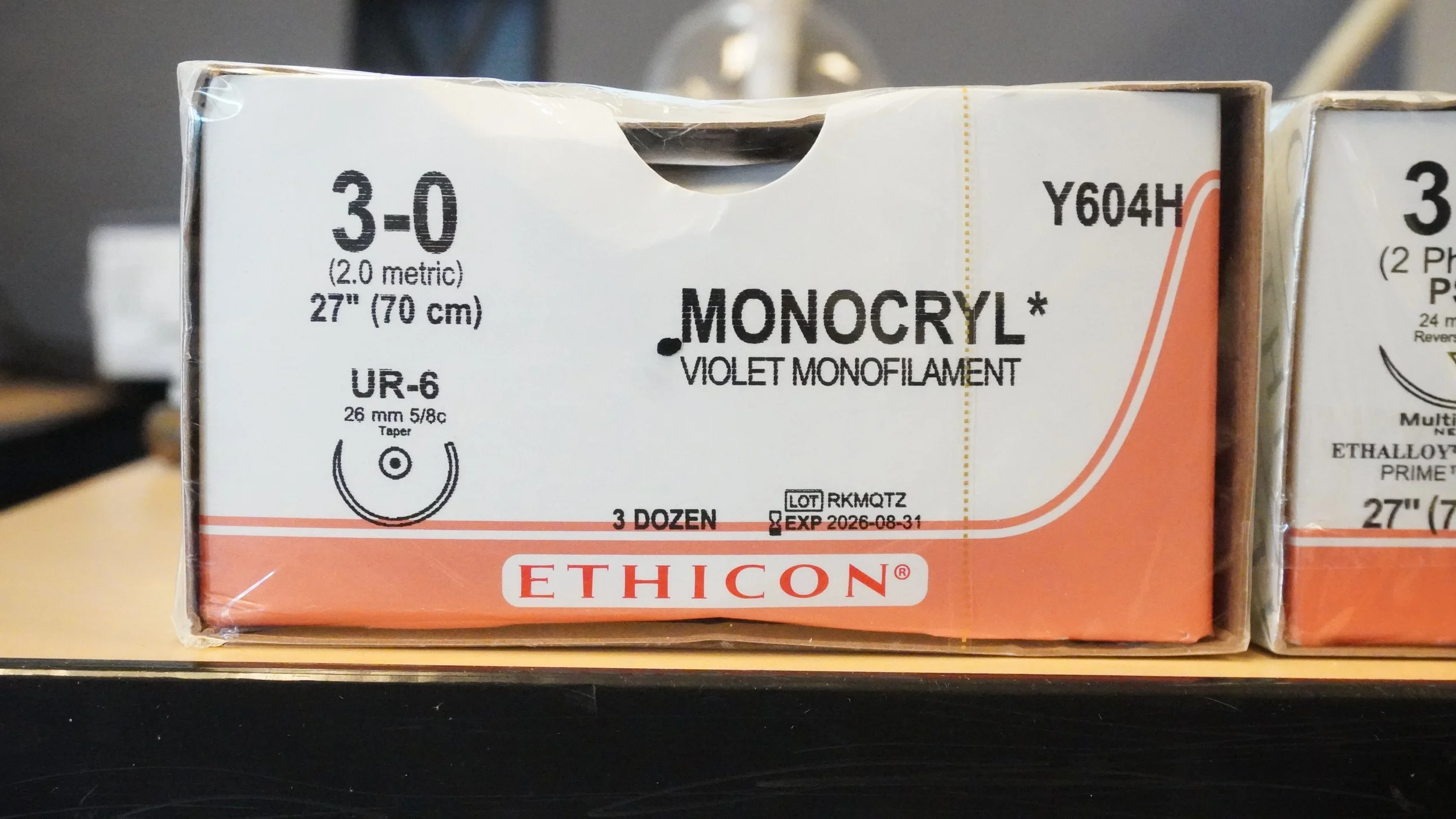 ETHICON | Y604H | BOX OF 36 | Monocryl VIOLET Monofilament 3-0 27"