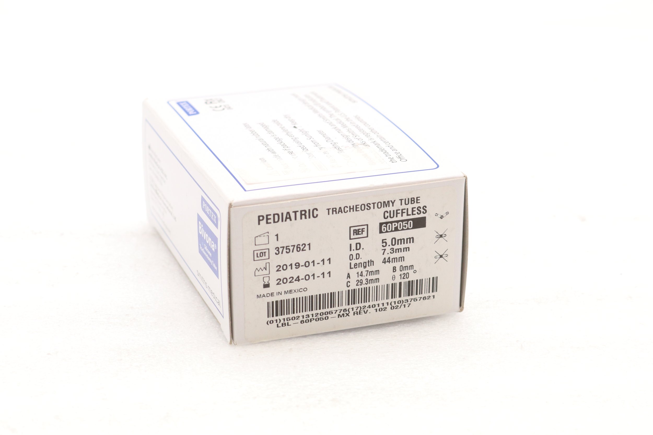 SMITHS MEDICAL | 60P050 | EXPIRED | EACHES | BIVONA TRACHEOSTOMY TUBE PEDIATRIC