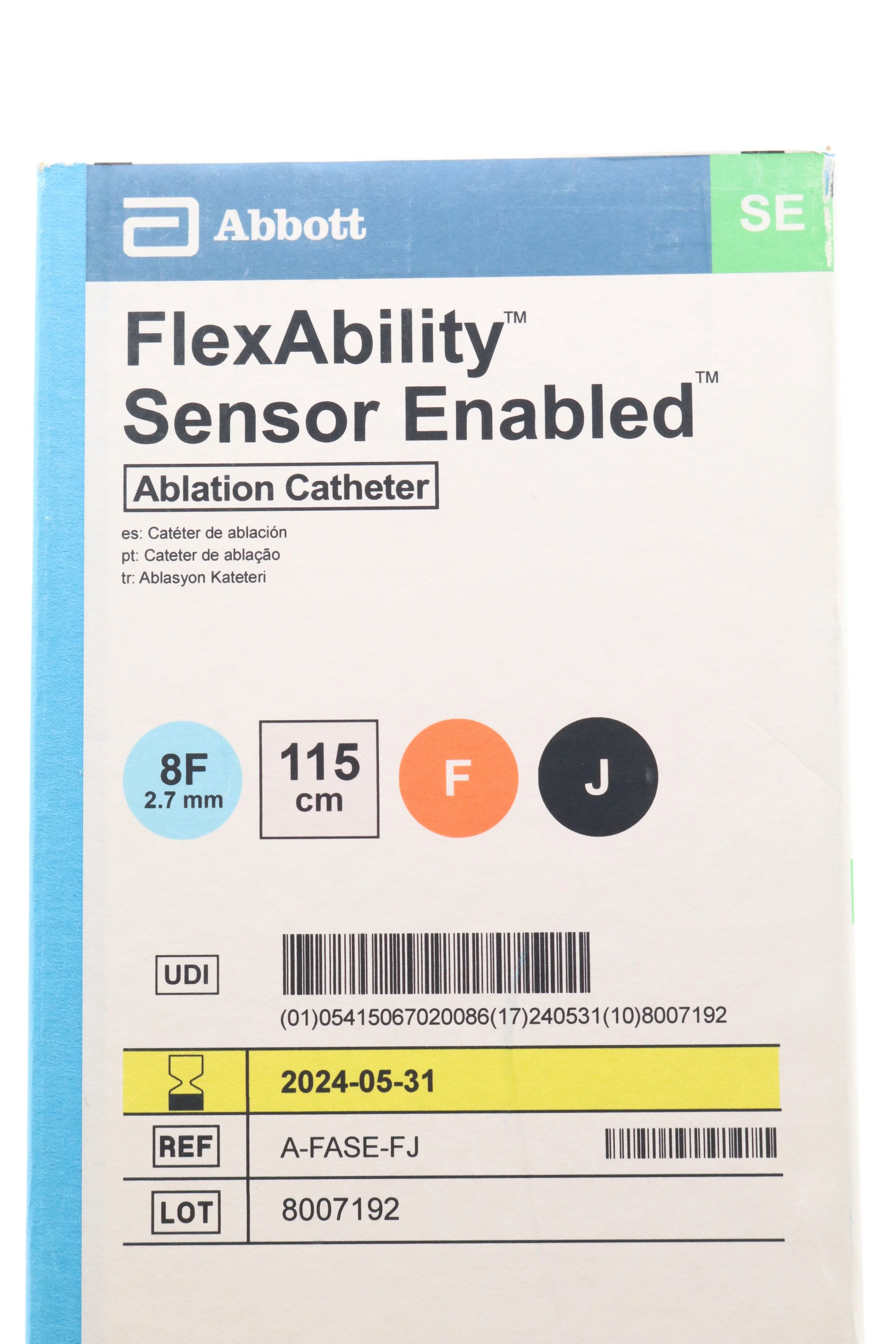 ABBOTT | A-FASE-FJ | EXPIRED | EACHES | FlexAbility Sensor Enabled Bidirectional Irrigated Ablation Catheter with F-J Curve