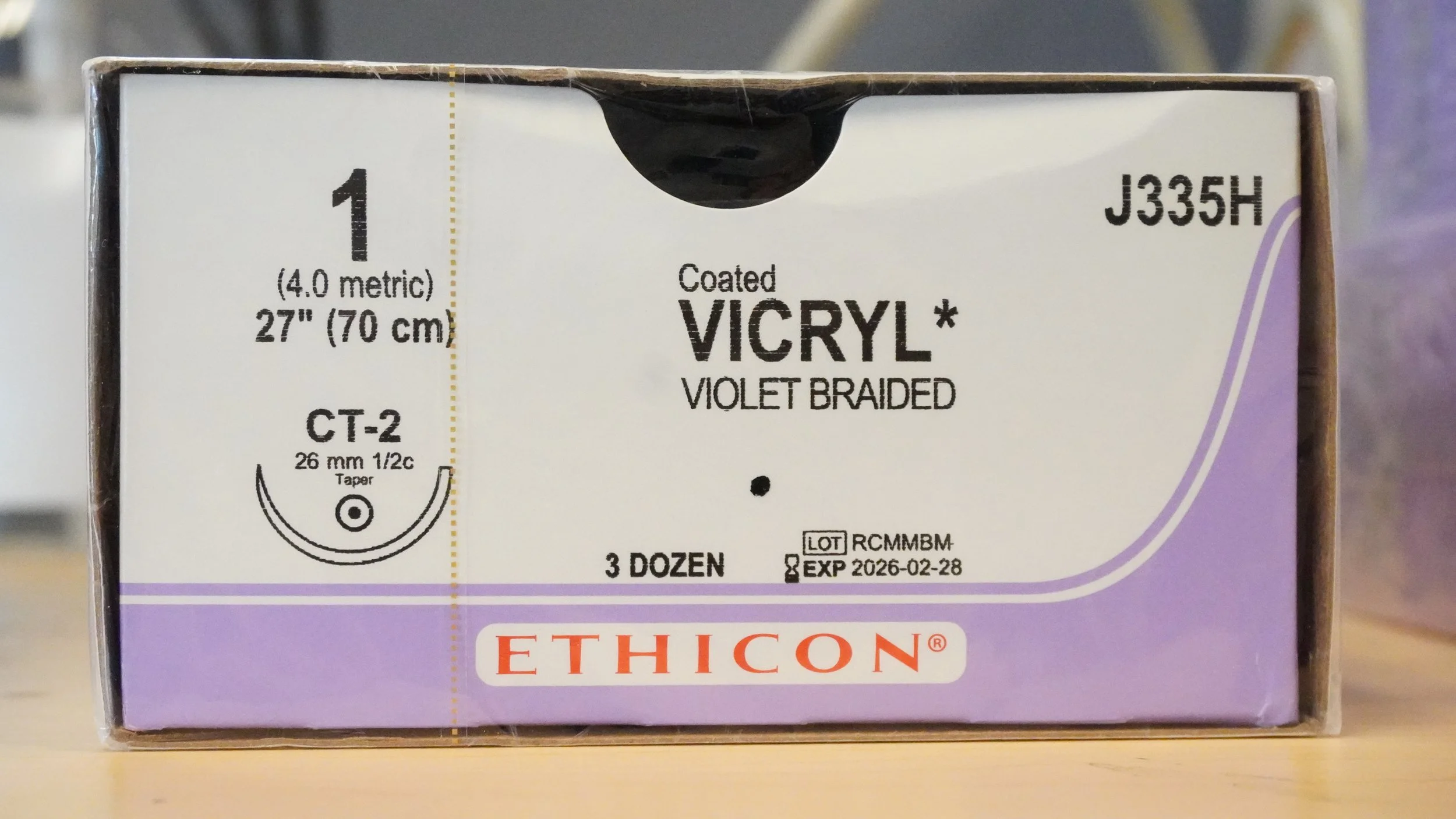 ETHICON | J335H | PACK of 36 | Coated VICRYL 1 27"
