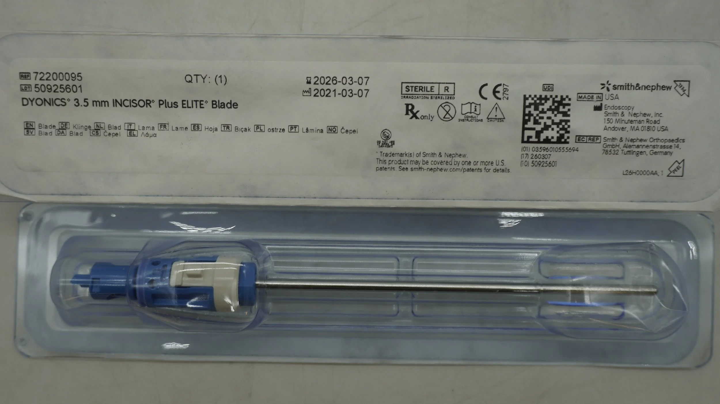 Smith & Nephew | 72200095 | IN-DATE | EACHES | DYONICS 3.5mm INCISOR Plus ELITE Blade