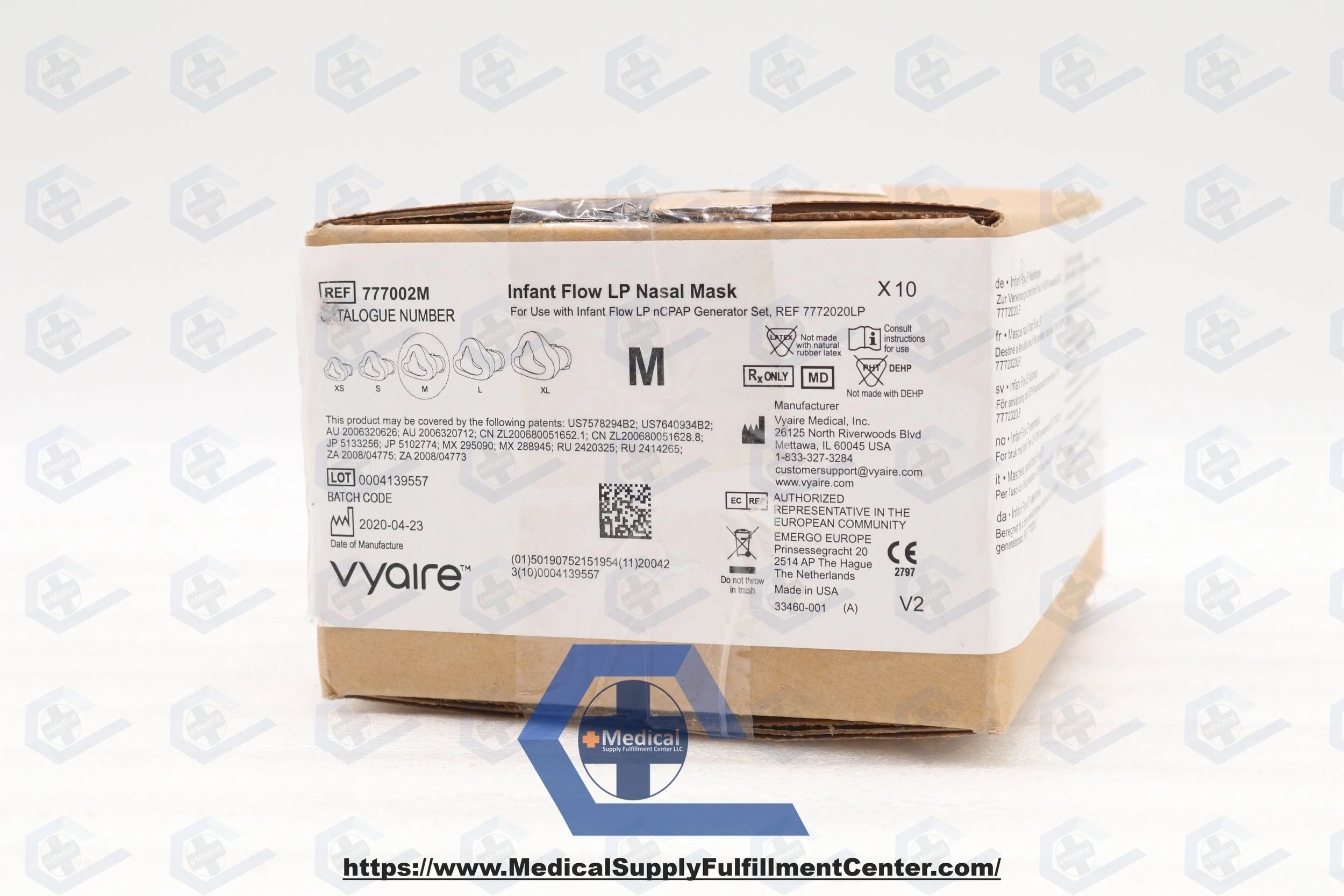 Vyaire | 777002M | Box of 10 | Infant Flow LP Nasal Mask, Size M