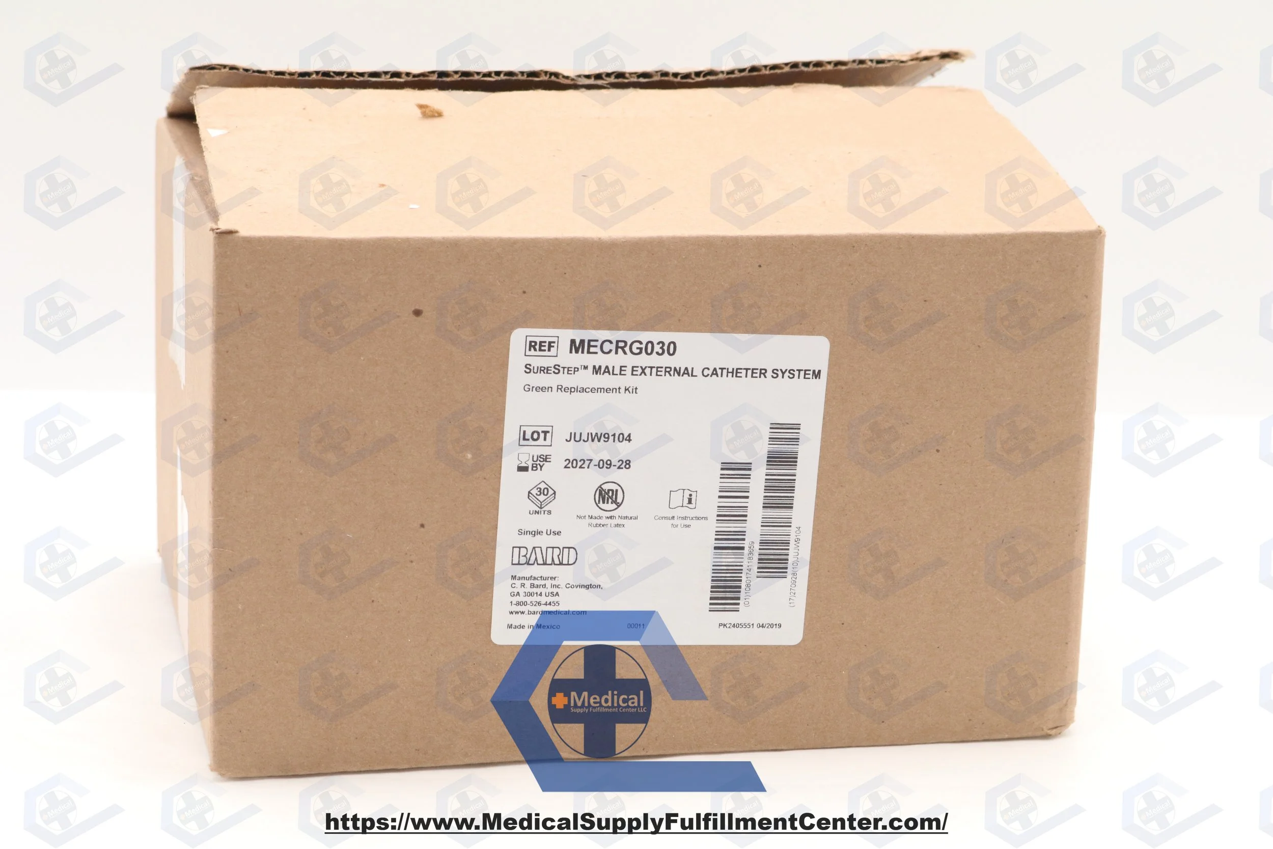 Bard | MECRG030 | INDATE | BOX OF 30 | Foley Trays - KIT, GREEN, SURESTEP, MEC, REPLACMNT, MEDIUM