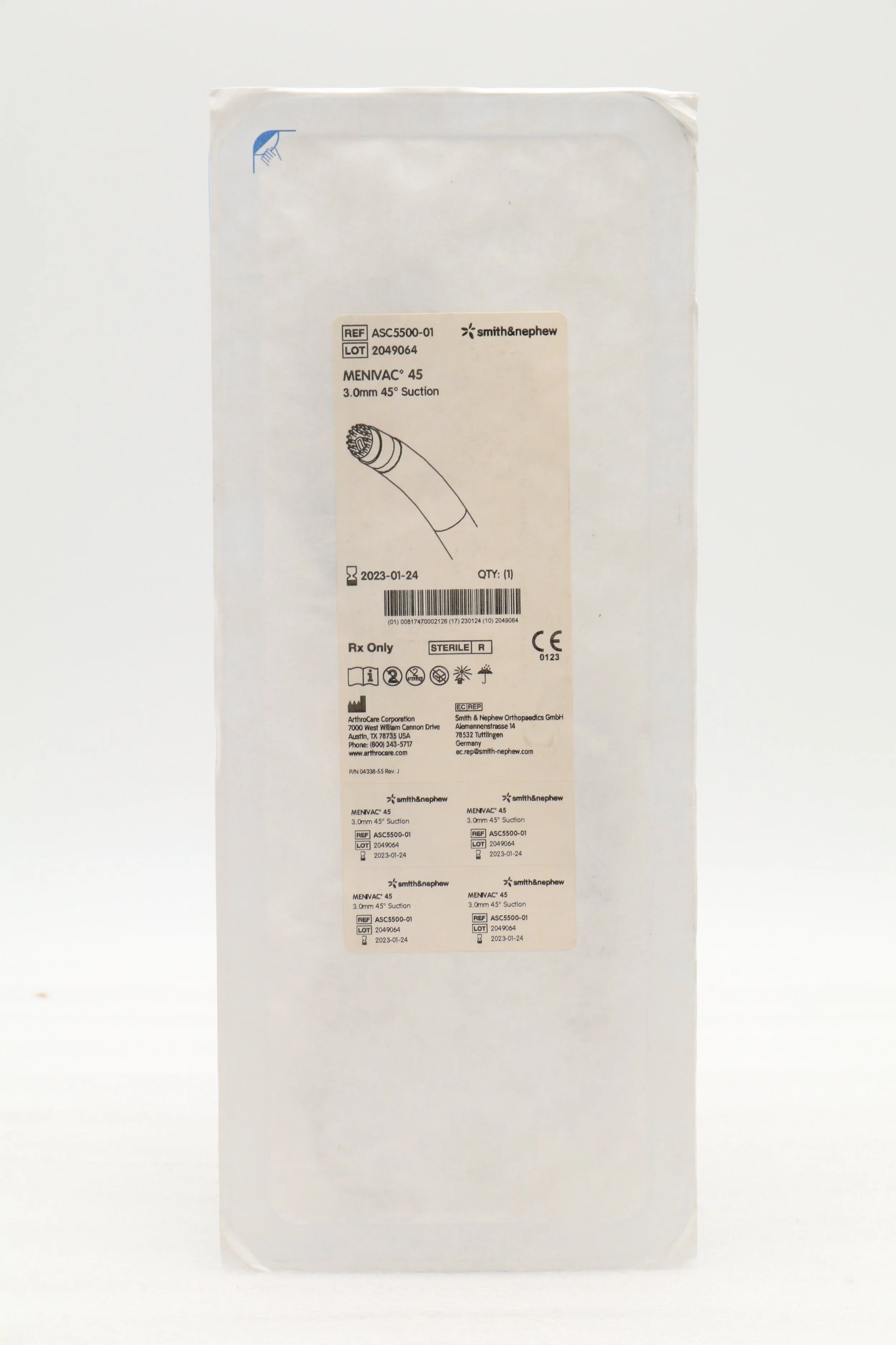 Smith & Nephew | ASC5500-01 | EXPIRED | EACHES | MENIVAC 45 3.0mm 45 Suction