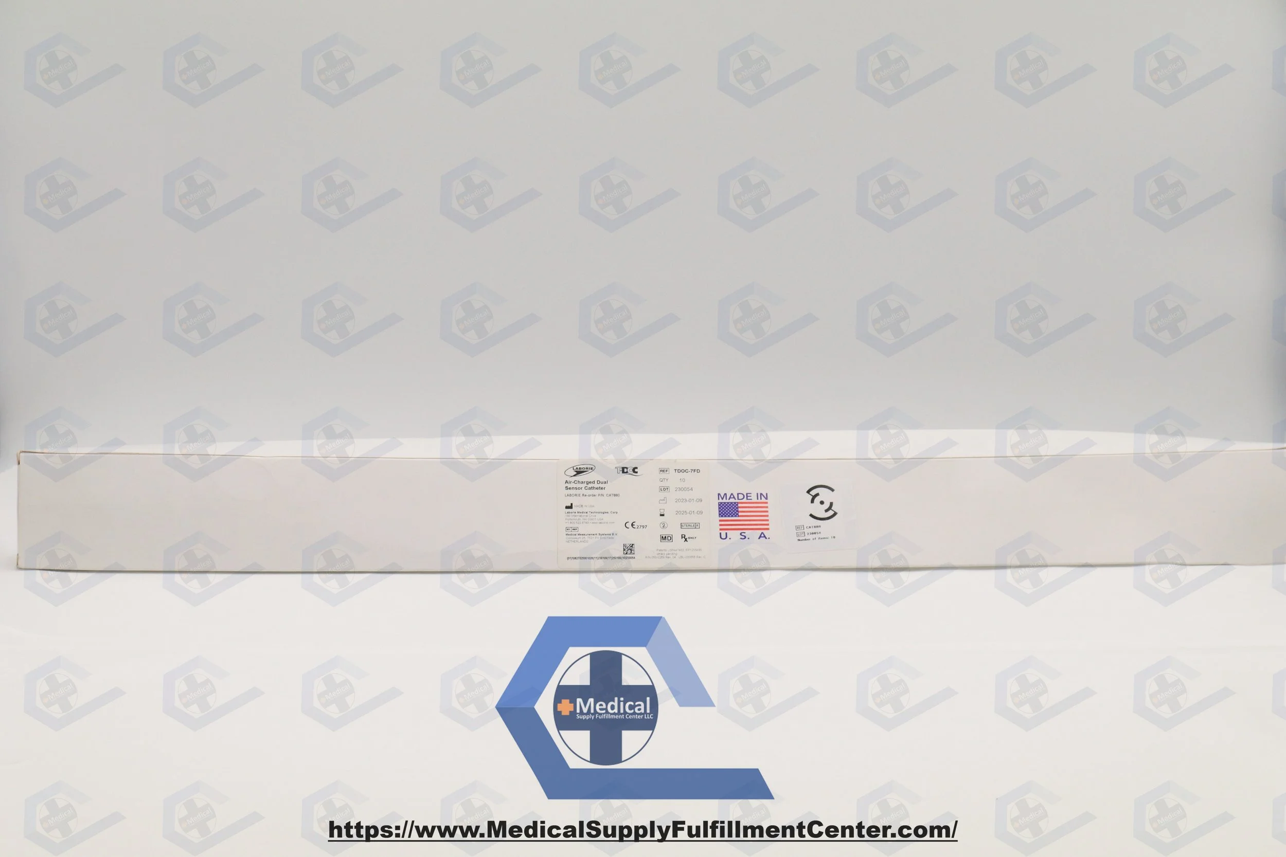 LABORIE MEDICAL | TDOC-7FD  | EXPIRED | BOX OF 10 | AIR CHARGED T-DOC DUAL SENSOR VESICAL CATHETER, 7 FR