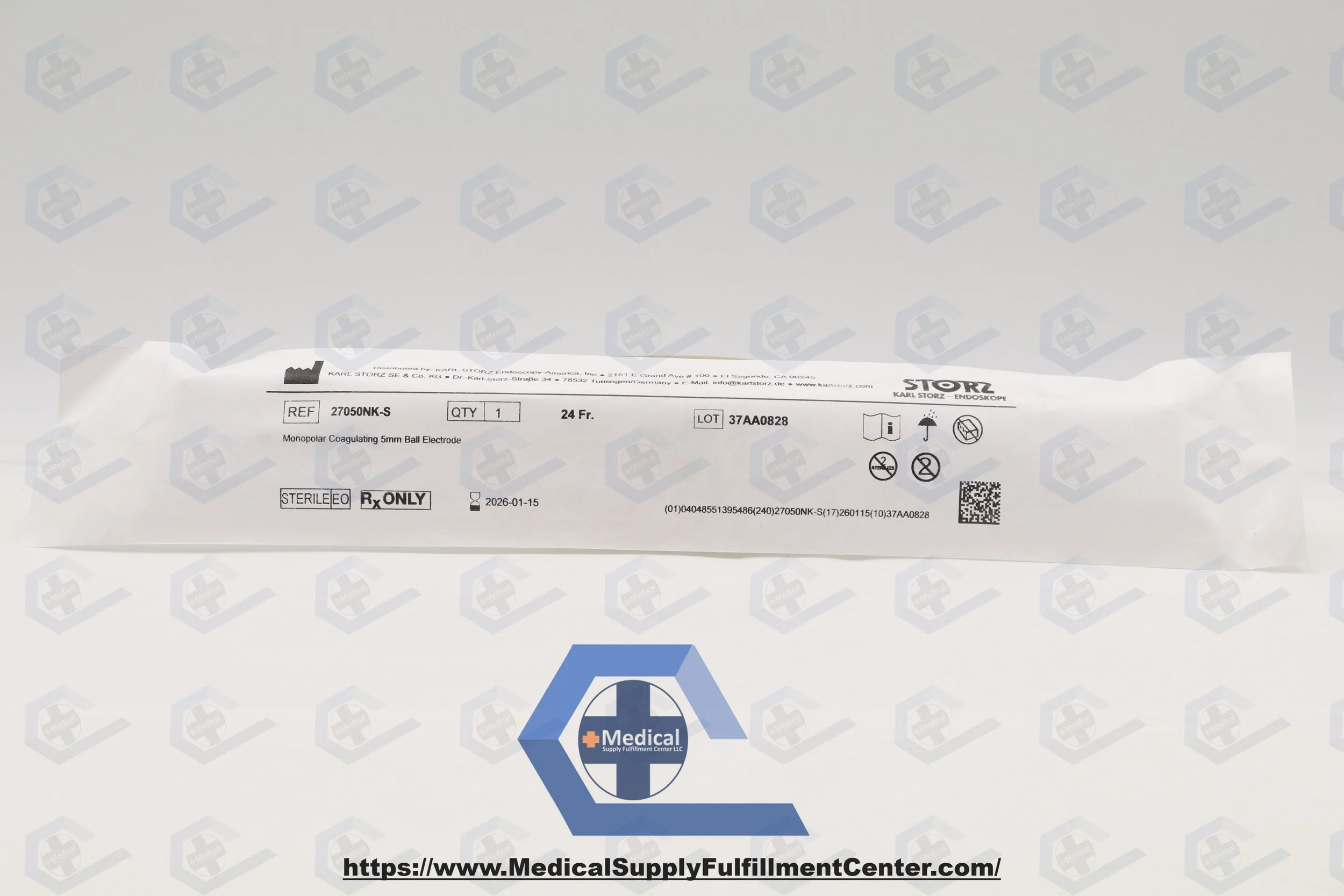Storz | 27050NK-S | In Date | Eaches | Electrode, 5 mm dia., 0.35 mm Wire Diameter, Brown, Ball, Coagulating, Distal Tip, For 24/28 Fr Resectoscope Sheaths