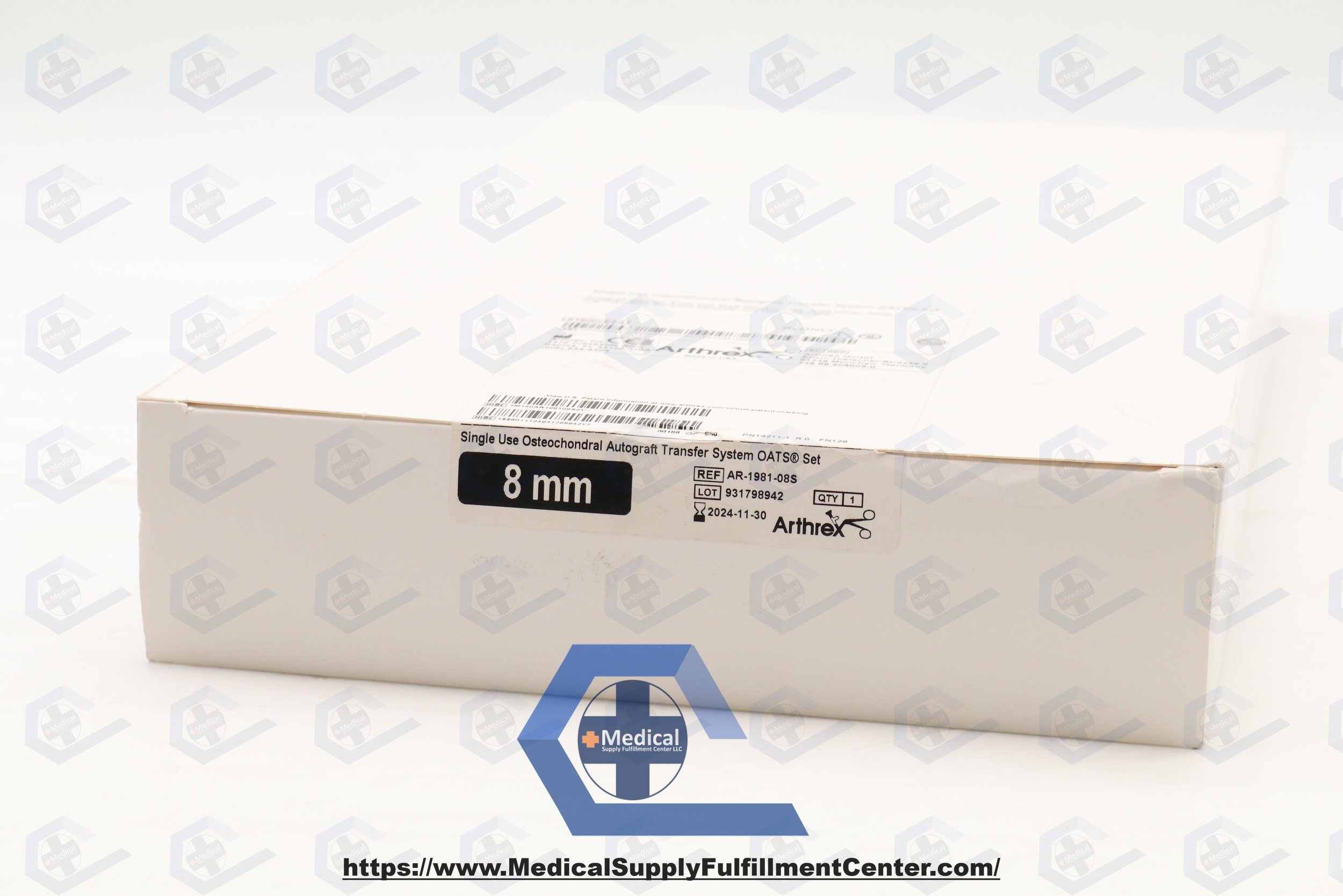ARTHREX | AR-1981-08S | EXPIRED | EACHES | Osteochondral Autograft Transfer System Set, 8 mm dia., Single-Use, Sterile