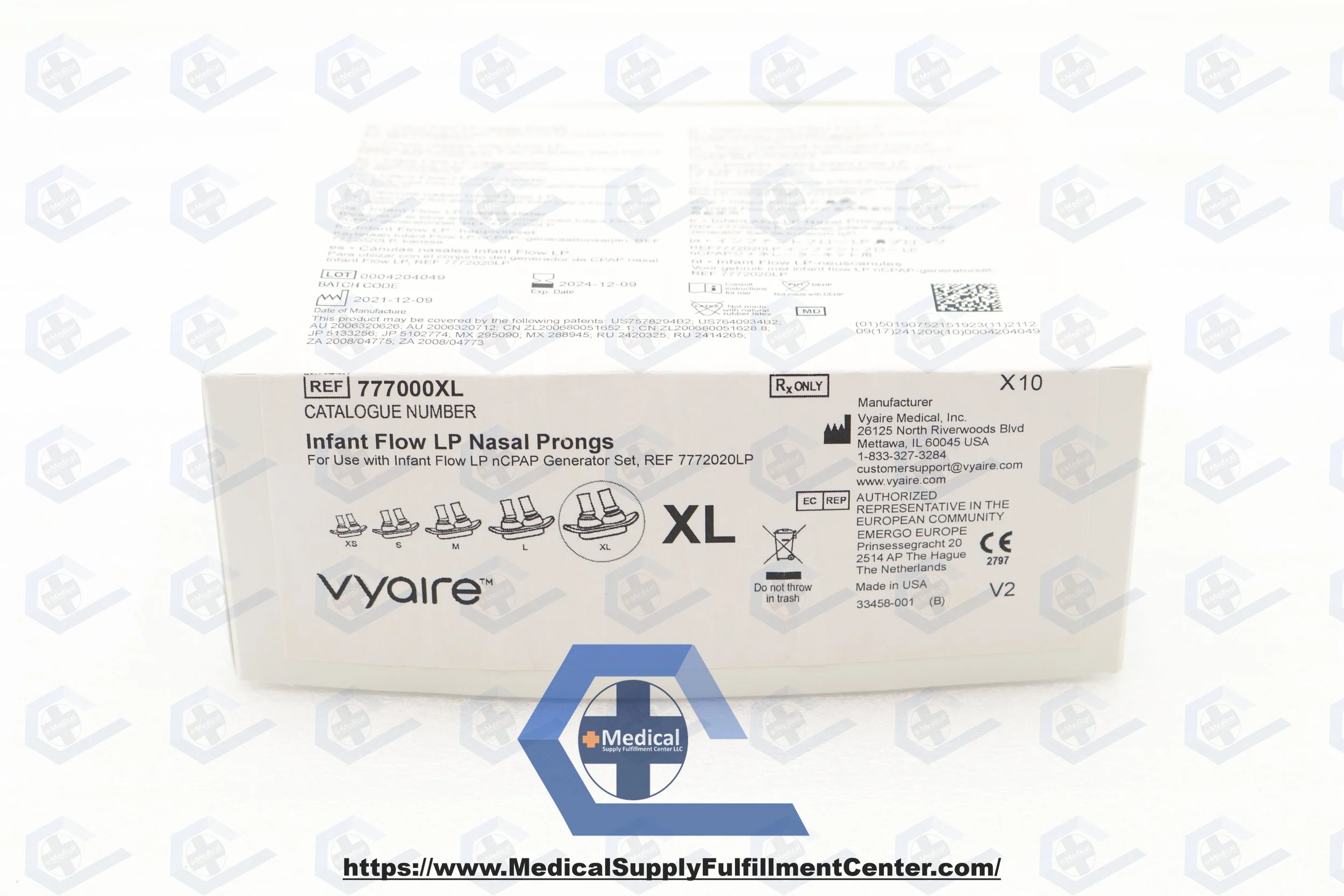 Vyaire | 777000XL | EXPIRED | BOX OF 10 | Infant Flow LP Nasal Prongs - Infant Flow LP Nasal Prong, Size XL