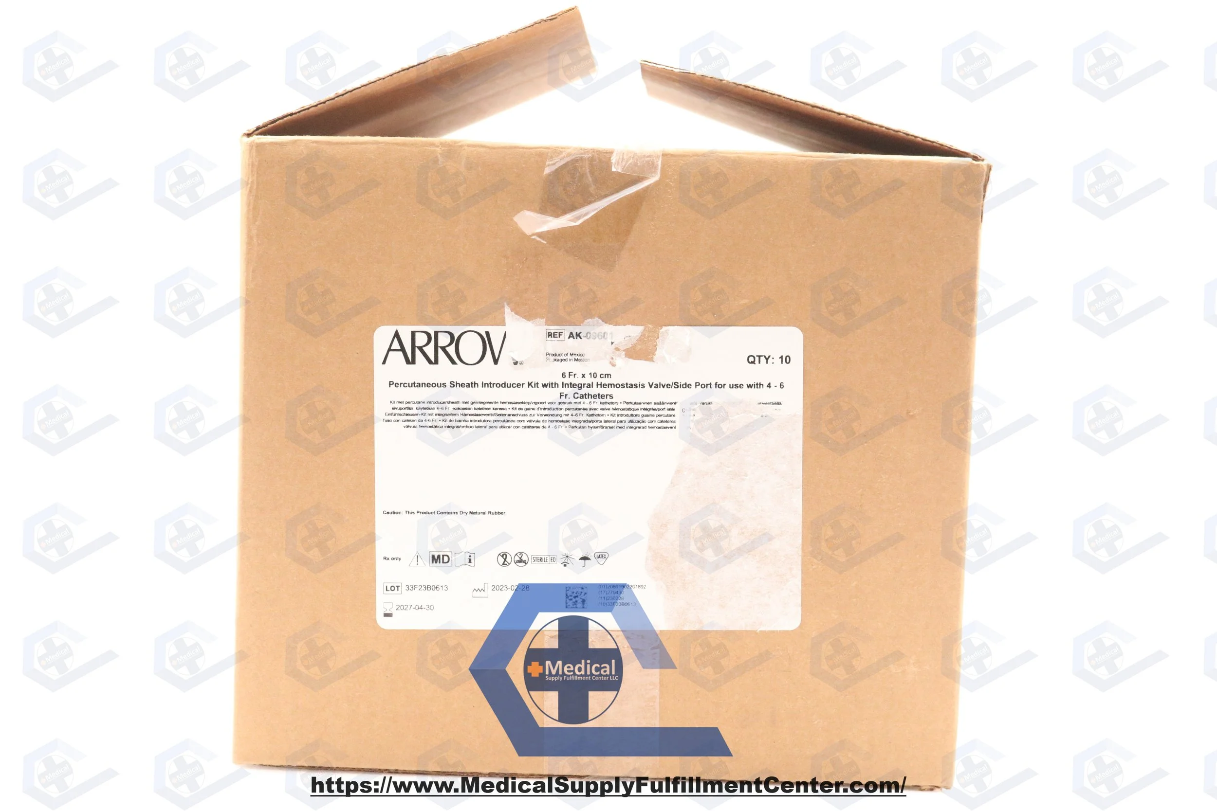 TELEFLEX | AK-09601 | IN-DATE | BOX OF 10 | Percutaneous Sheath Introducer Kit 6F x 10cm