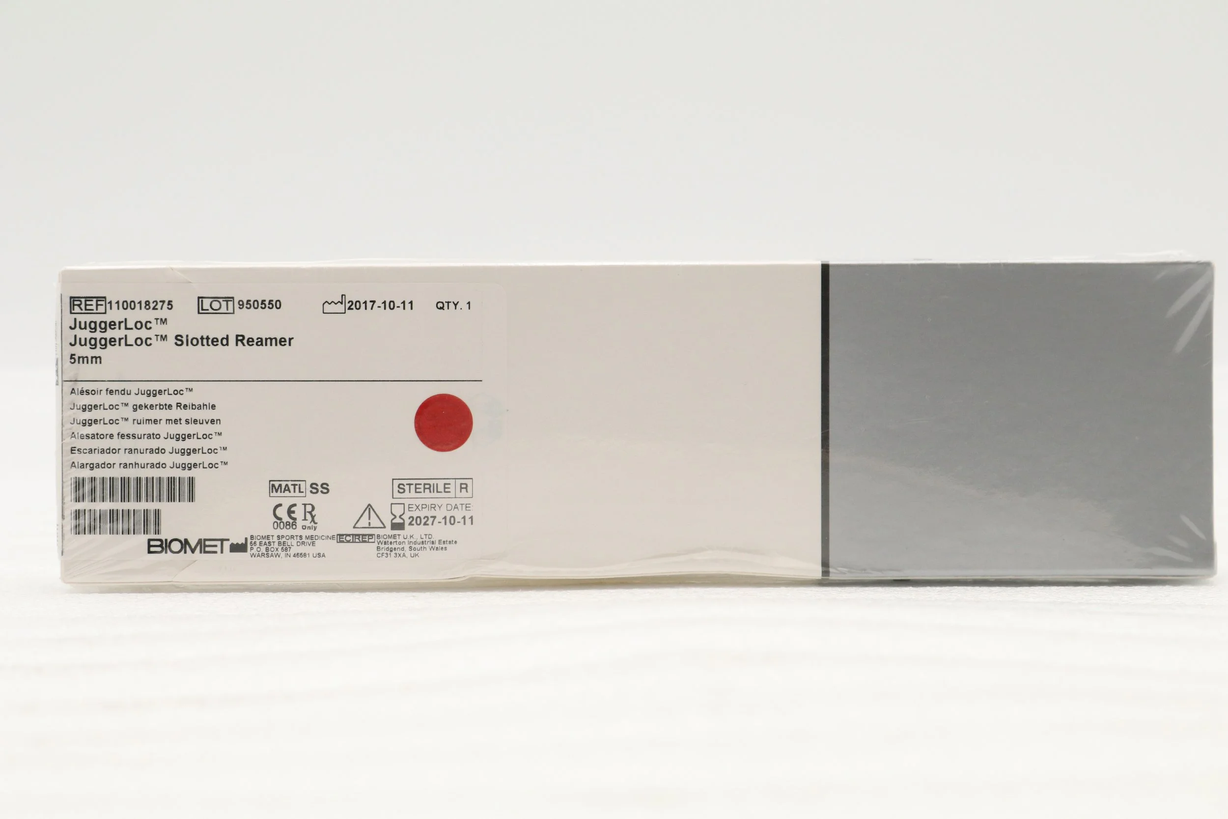 Zimmer Biomet | 110018275 | IN-DATE | EACHES | JuggerLoc Reamers - REAMER, JUGGERLOC, 5MM