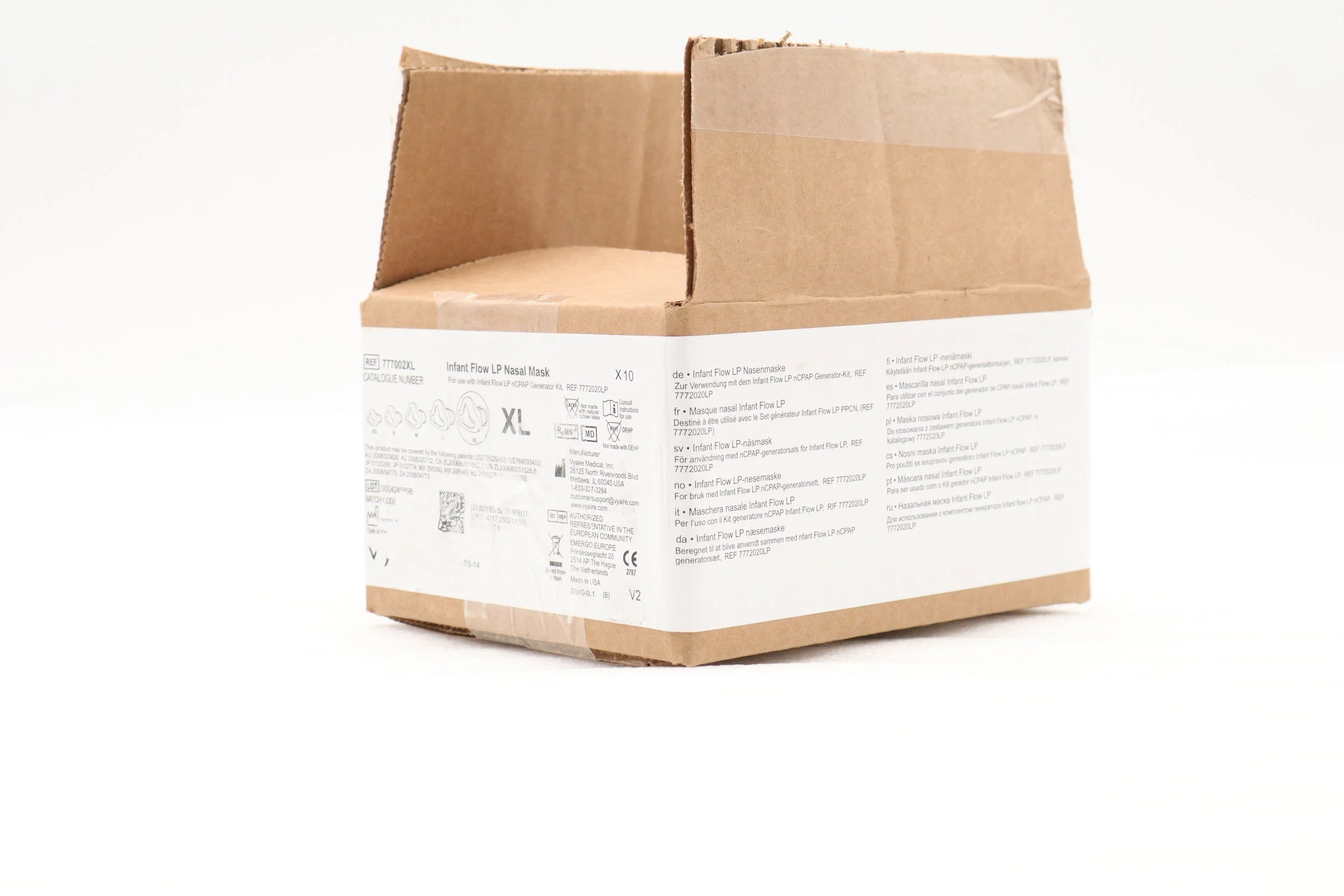 Vyaire Medical | 777002XL | SHORT DATE | BOX OF 10 | MASK CPAP INFANT FLOW LP XLARGE NASAL SINGLE-PATIENT USE