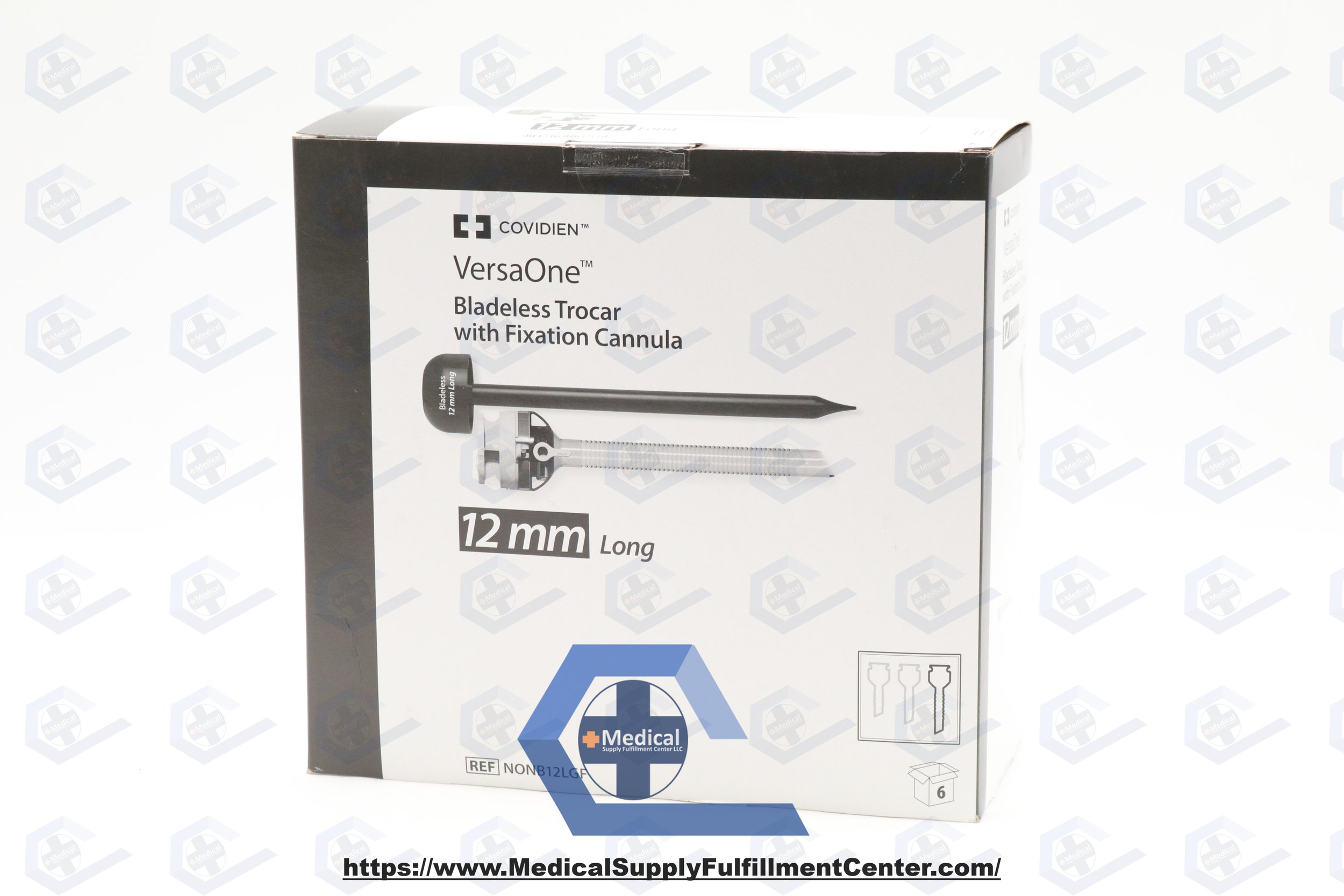 Covidien | NONB12LGF | IN-DATE | BOX OF 6 | VersaOne Bladeless Trocar w/Fixation Cannula 12mm x 150mm
