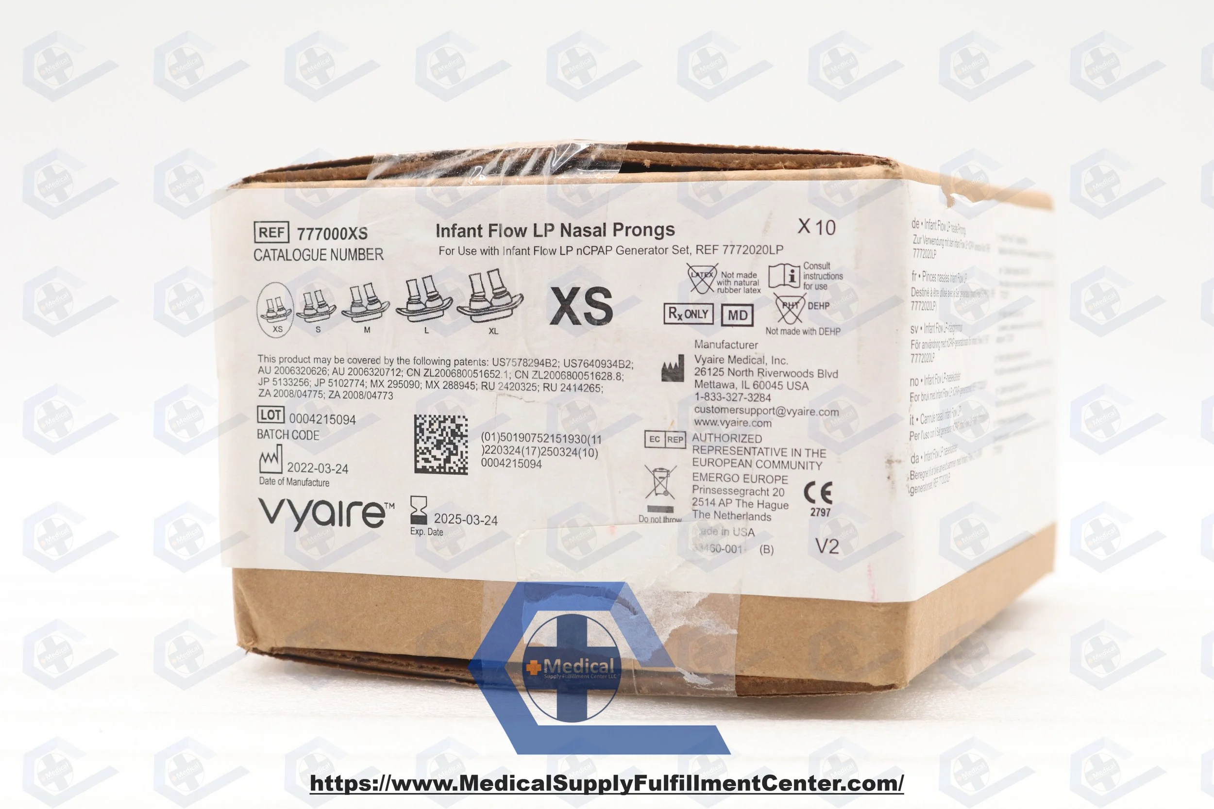 Vyaire | 777000XS | SHORT DATE | BOX OF 10 | Infant Flow LP Nasal Prongs - Infant Flow LP Nasal Prong, Size XS