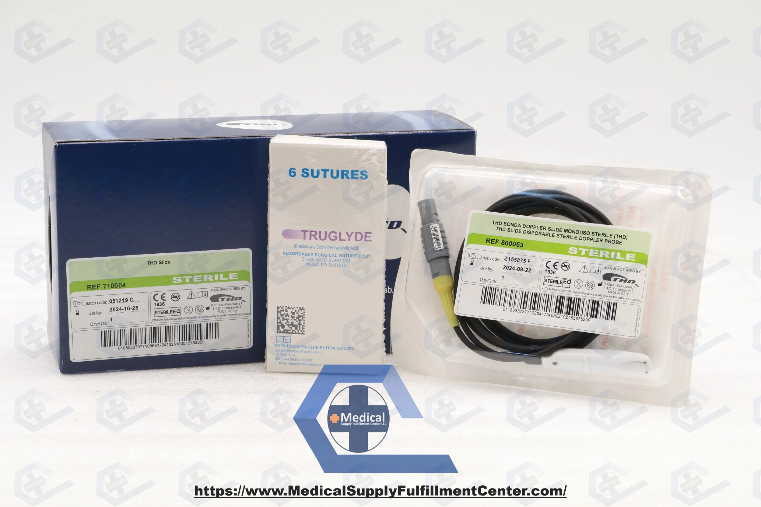 THD | 800070 | EXPIRED | EACHES | Slide One Kit, Includes - (1) Needle Holder, (1) THD Knob Pusher, (1) THD Doppler Probe, (6) Sutures