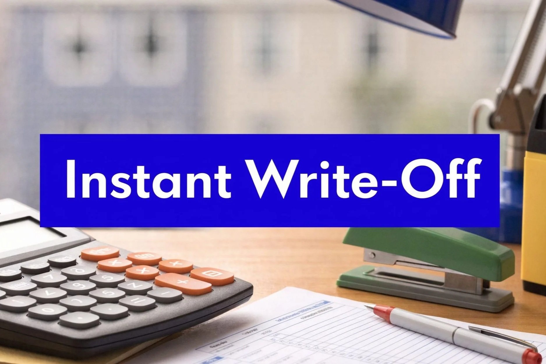 The $20,000 Instant Asset Write-Off&nbsp;
