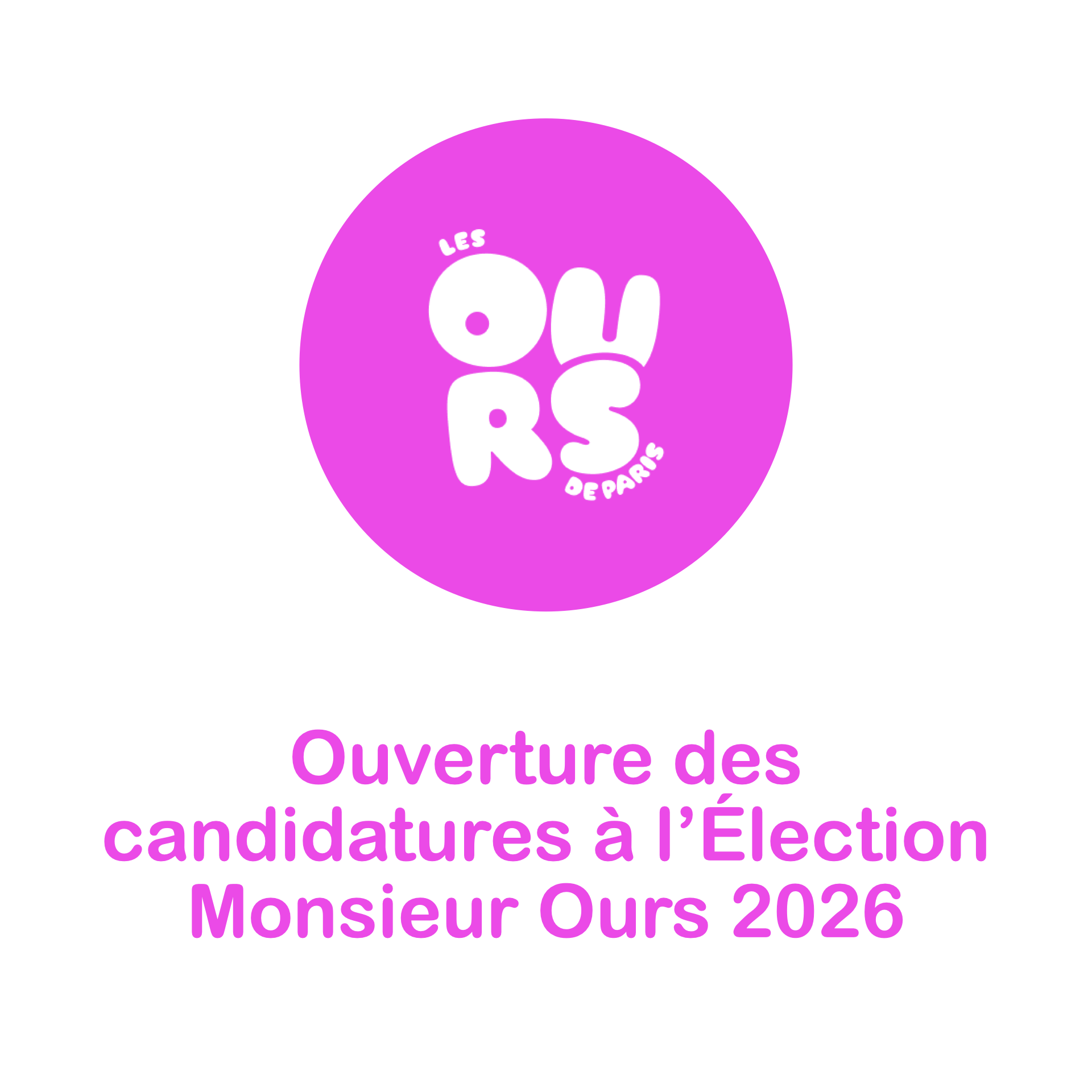 Ouverture des candidatures à l'Élection Monsieur Ours 2026