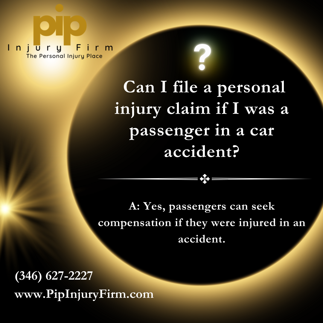 What if I was the passenger involved in a car accident?