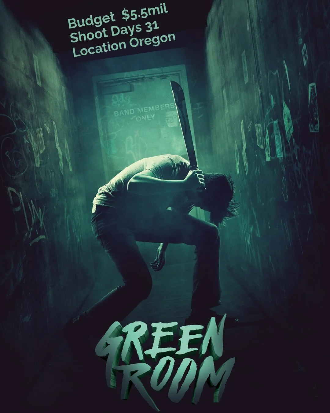 Budget $5.5 million 
Shoot Days 31
Location Oregon (Portland) 
Year 2014 (Oct &amp; Nov)

👇for how it started
-> swipe for the facts

Cannes premiering &ldquo;Green Room&rdquo; is Jeremy Saulnier&rsquo;s (writer/director) third feature film. His 