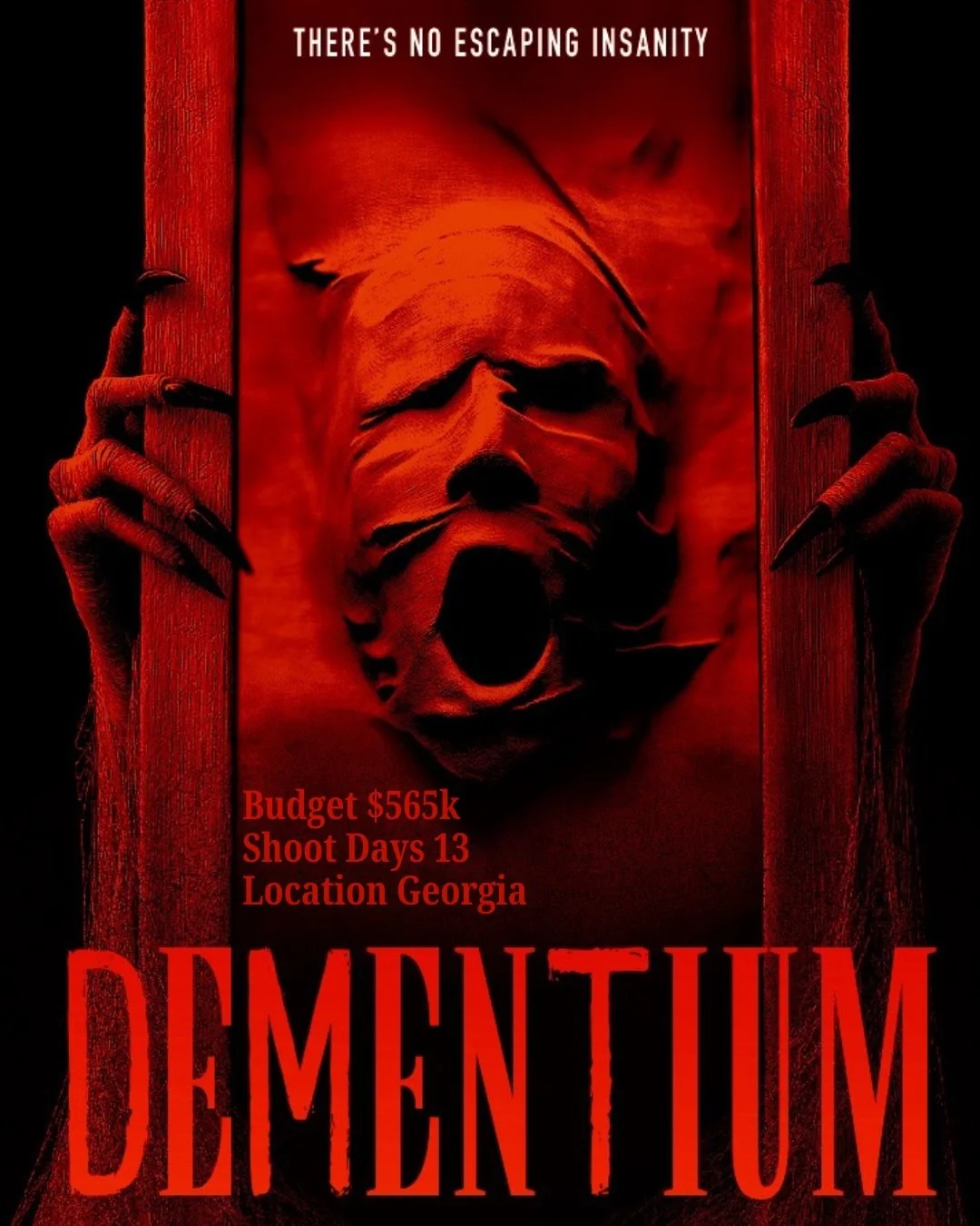 Dementium
Budget $565k
Shoot Days 13
Location Rex, GA (Atlanta Metro)
Year Oct 2021 - Feb 2022

👇for how it started
-> swipe for the facts

&ldquo; &lsquo;Dementium&rsquo; started with a very simple goal: make a feature film with the resources an
