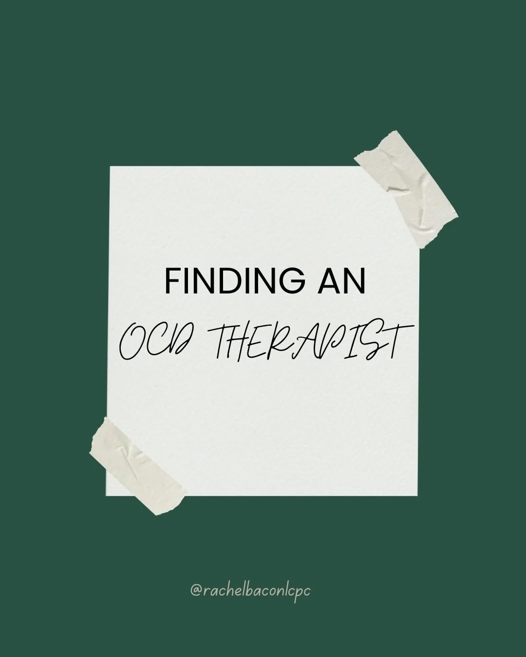 Finding a therapist can feel overwhelming and daunting enough, let alone trying to find a therapist who is trained in treating OCD; however, finding a specialized OCD therapist is crucial for recovery! This is not because therapists aren&rsquo;t skil