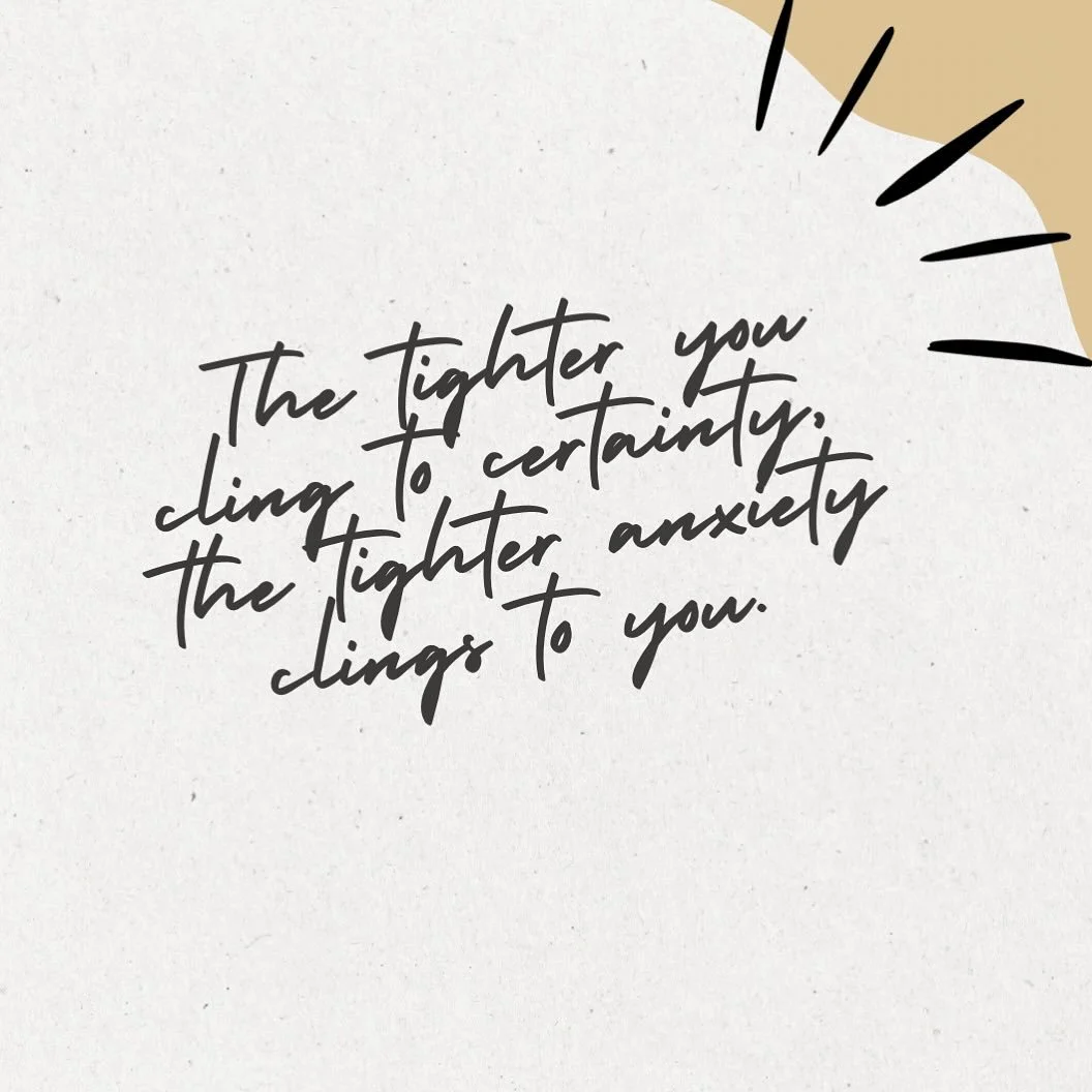 The search for certainty is inherently tied to anxiety because absolute certainty is an impossible goal. Life is full of unpredictability, and the more we try to control or guarantee outcomes, the more anxious we become when faced with uncertainty. I