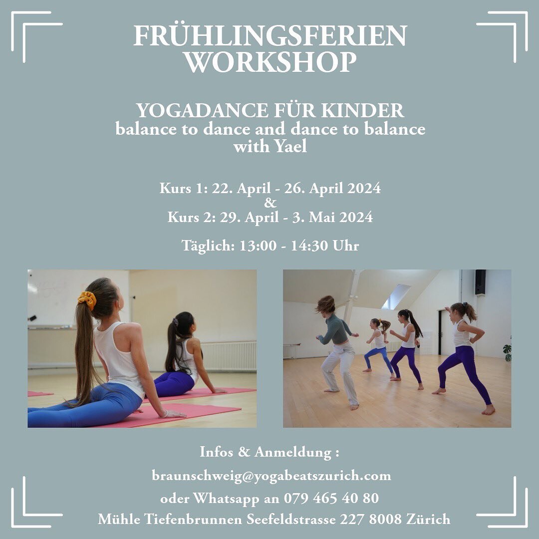 YOGABEATSZURICH
Yogadance f&uuml;r Kids
Infos &amp; Anmeldung an braunschweig@yogabeatszurich.com

#yogabeatszurich #yogadance #yoga #dance #kids #workshop #zurich #seefeld #muehletiefenbrunnen #balancetodanceanddancetobalance