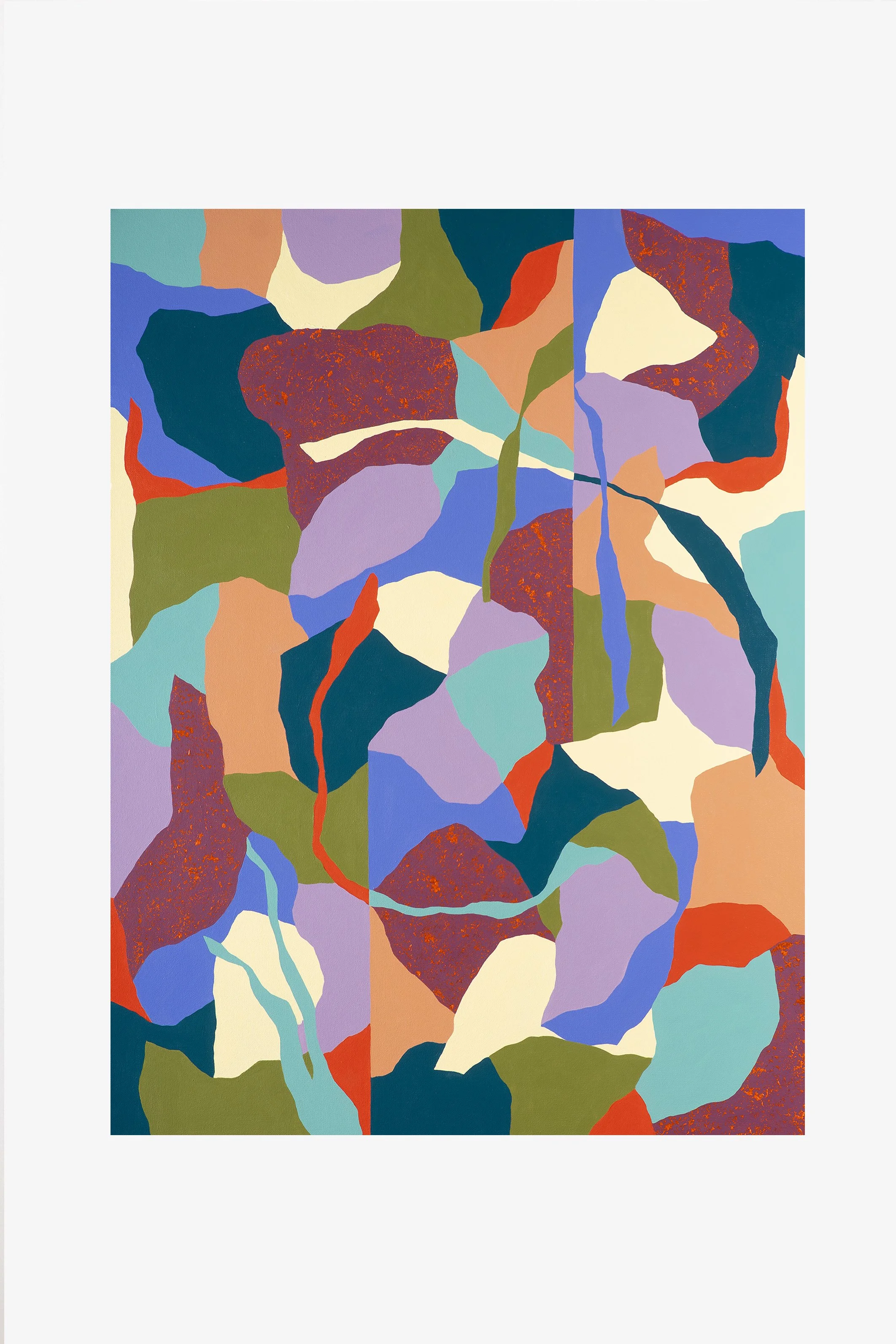 Overlapping geographies. 30 x 40 inches. Acrylic on canvas.