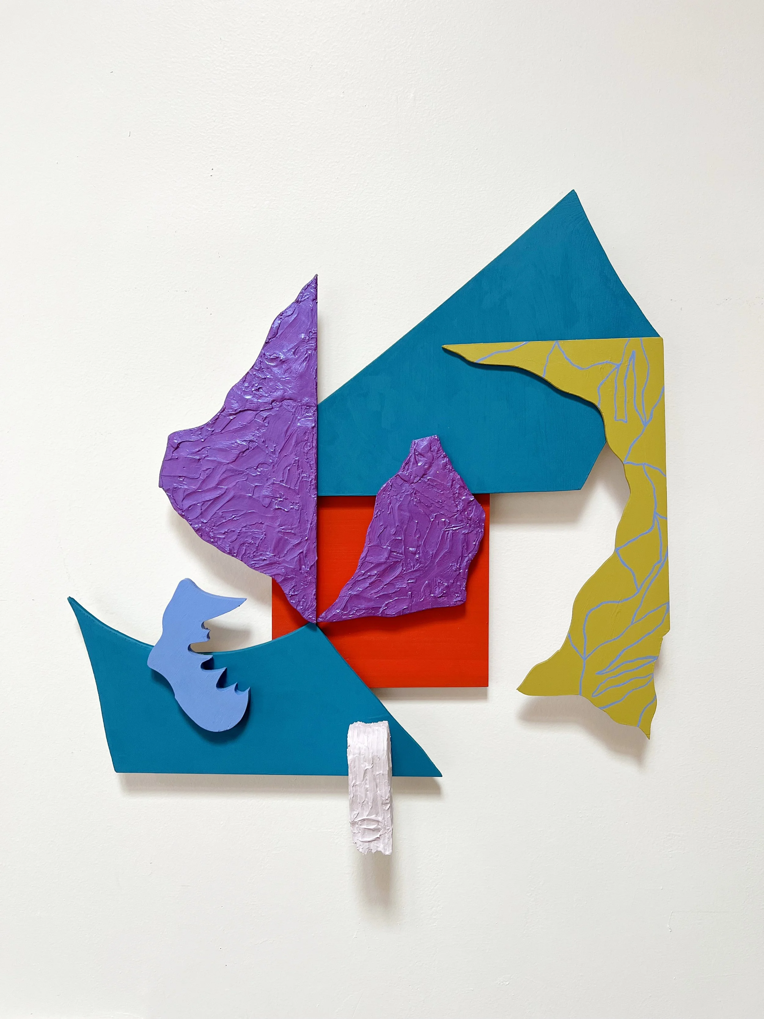 Instinto. 24x26x3 inches. Wood, Acrylic paint.